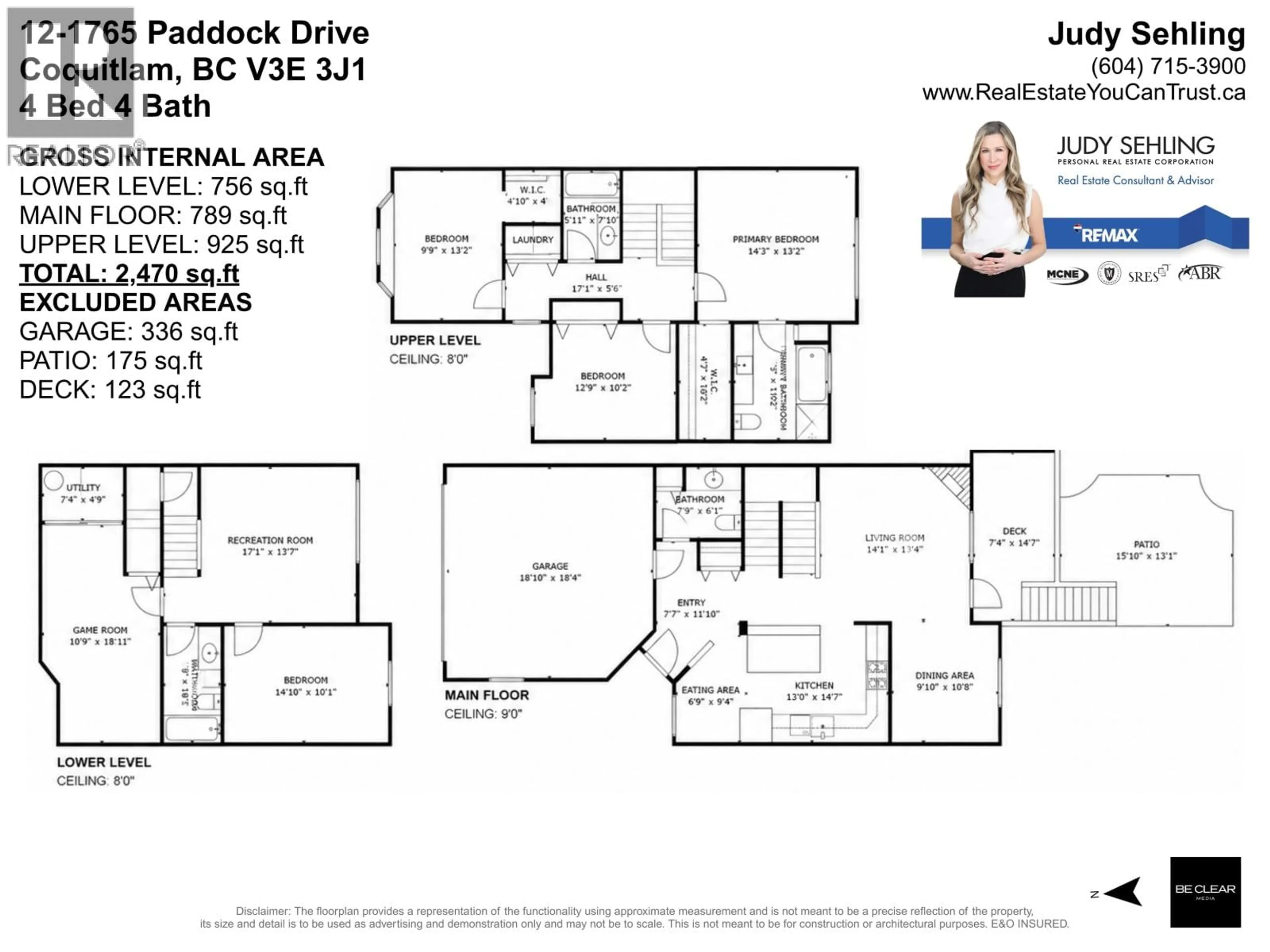 Floor plan for 12 - 1765 PADDOCK DRIVE, Coquitlam British Columbia V3E3J1