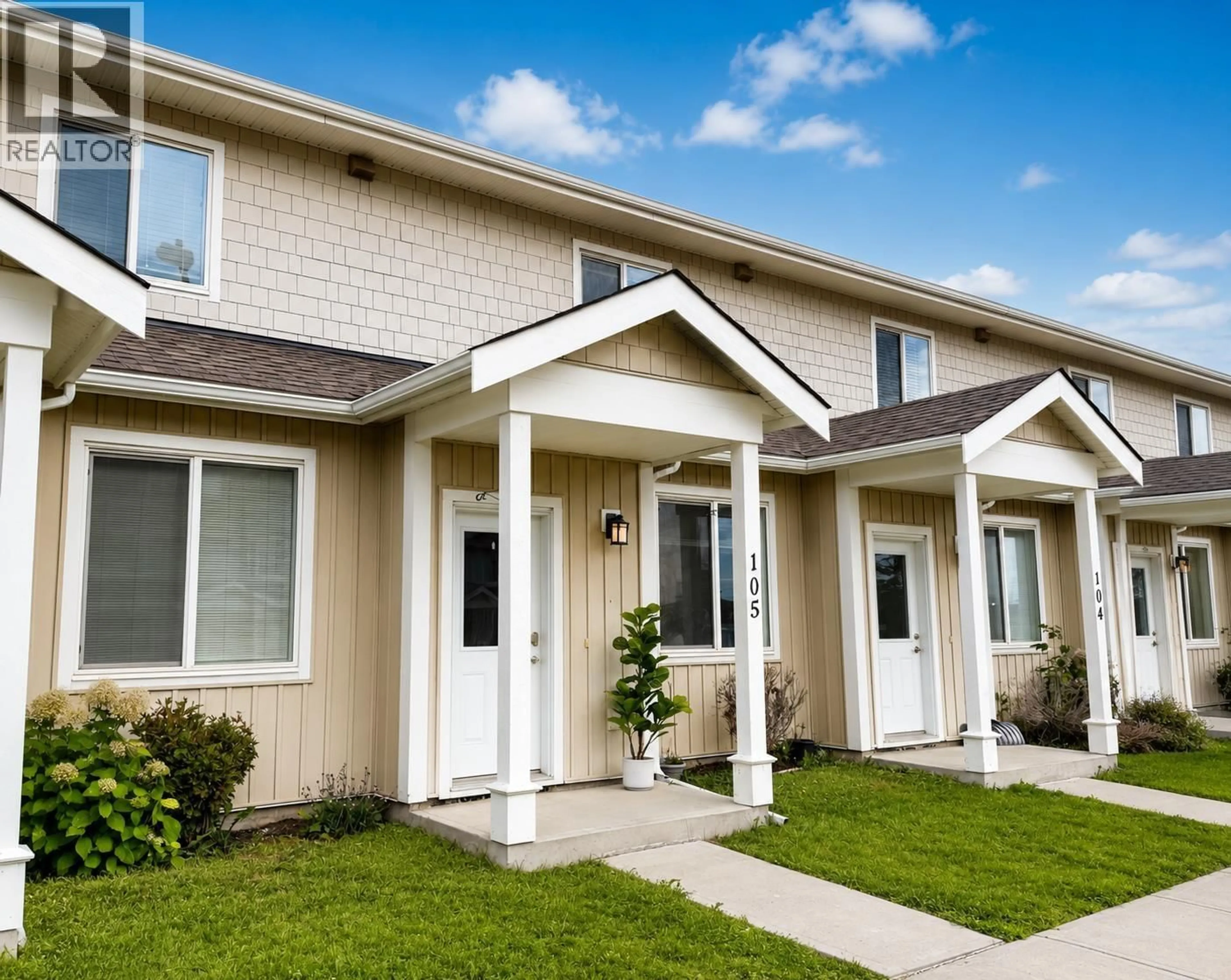 Home with vinyl exterior material, street for 105 - 10904 102 AVENUE, Fort St. John British Columbia V1J0M3