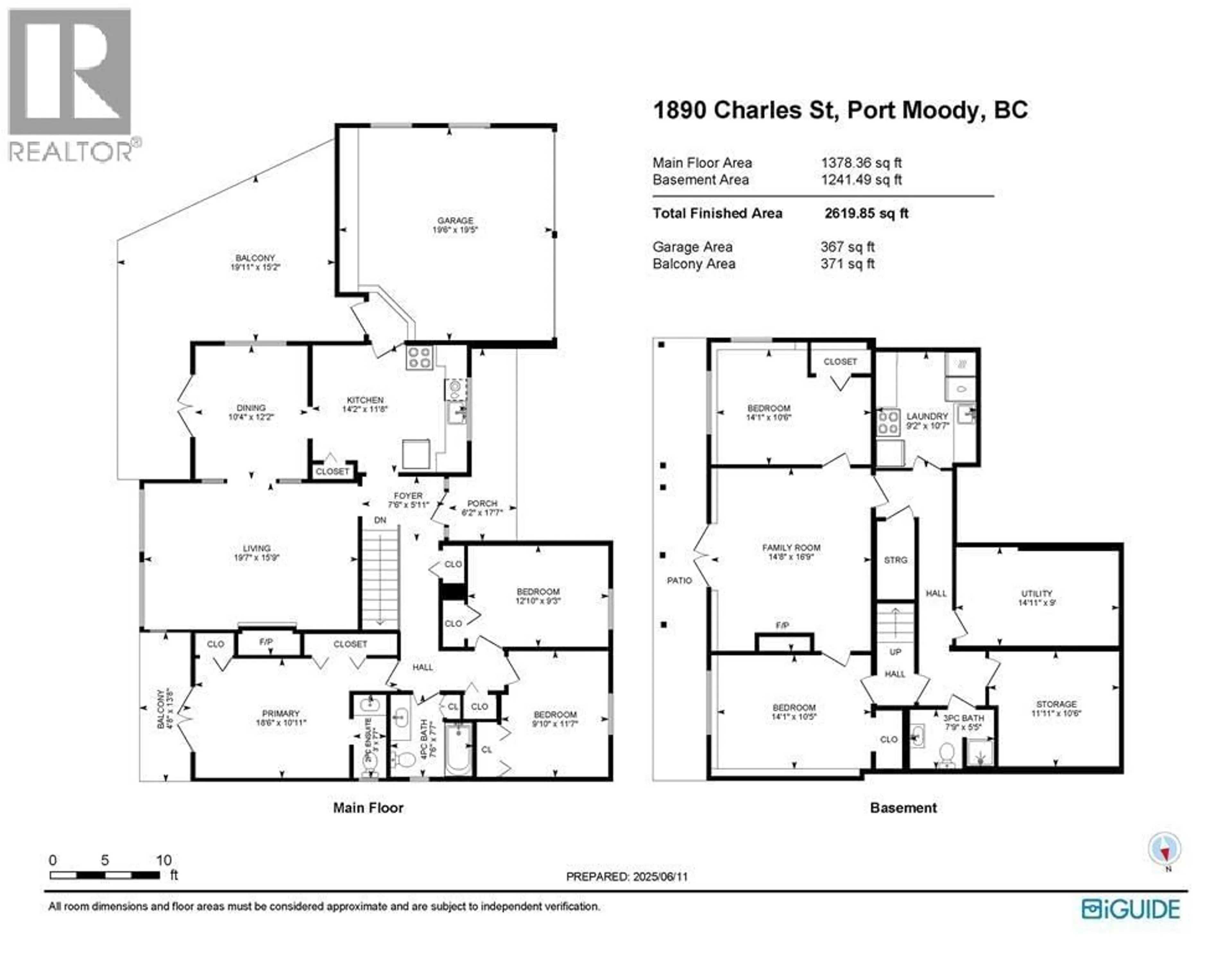 Floor plan for 1890 CHARLES STREET, Port Moody British Columbia V3H2M3