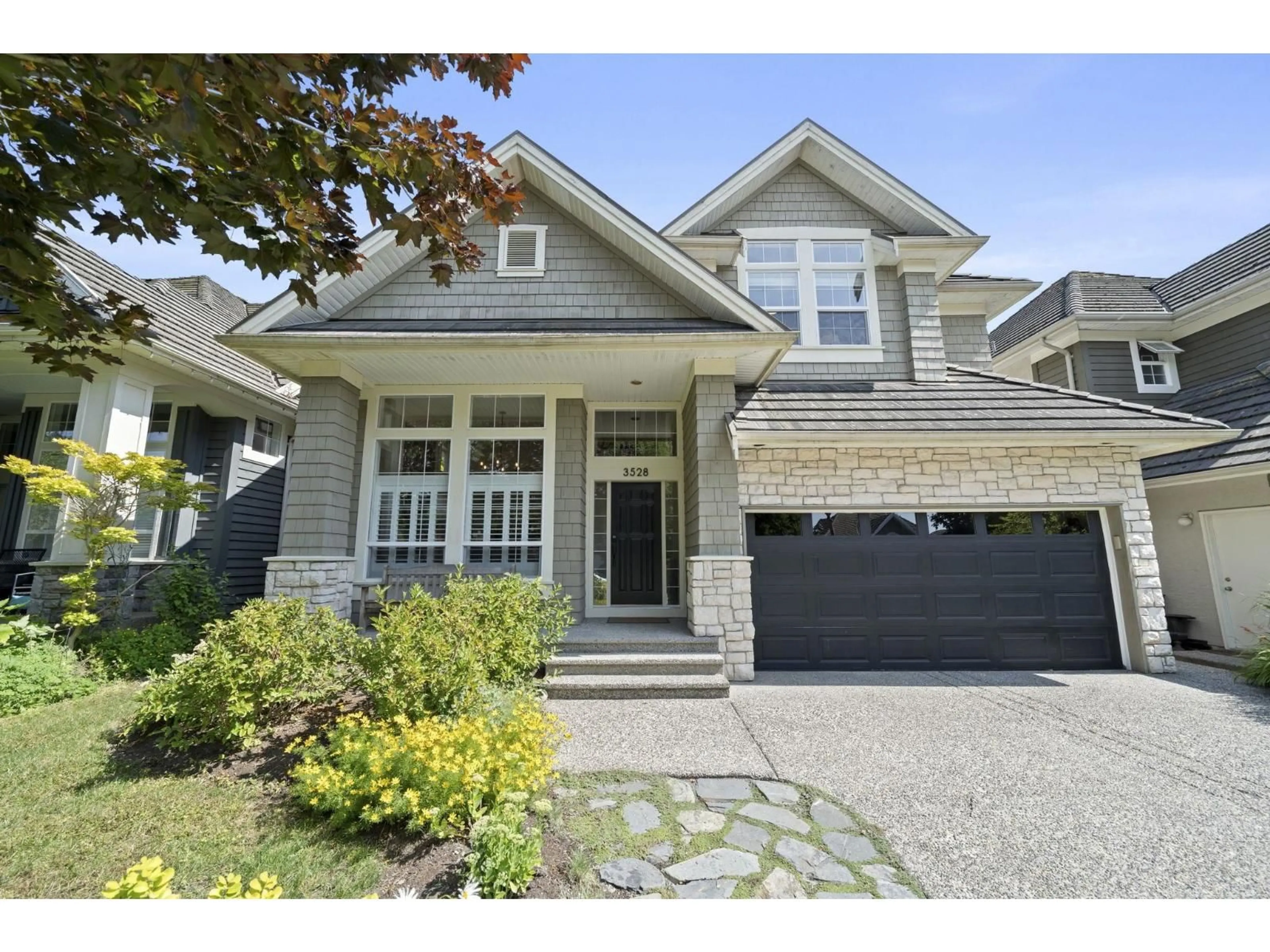 Home with brick exterior material, street for 3528 ROSEMARY HEIGHTS CRESCENT, Surrey British Columbia V3S0M4