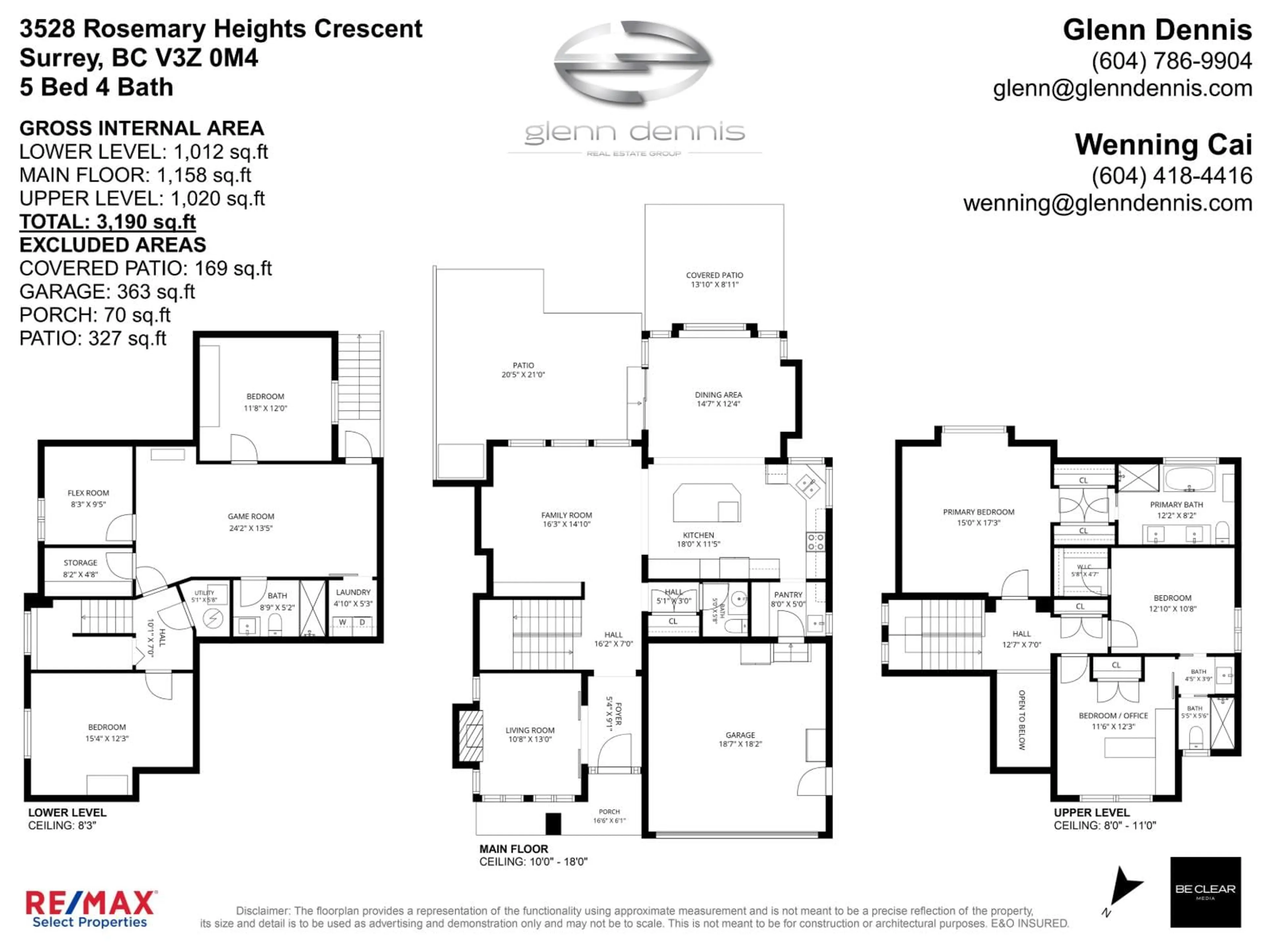 Floor plan for 3528 ROSEMARY HEIGHTS CRESCENT, Surrey British Columbia V3S0M4
