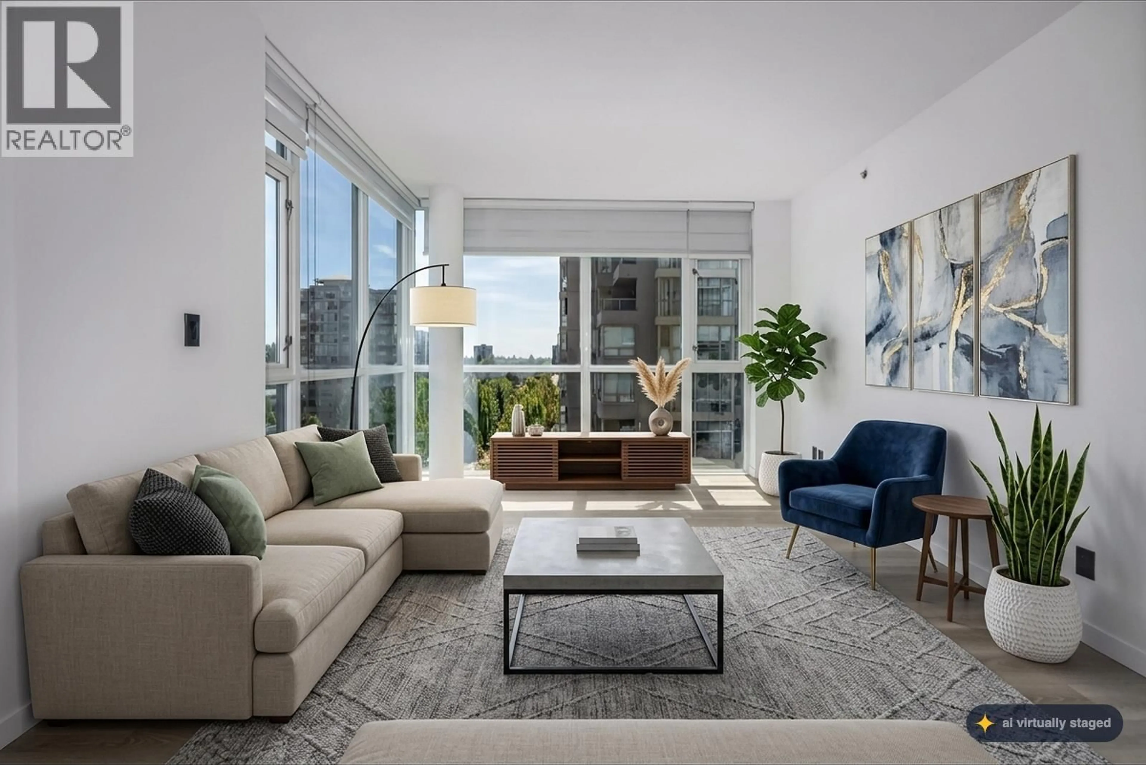 Living room with furniture, unknown for 804 - 6133 BUSWELL STREET, Richmond British Columbia V6Y0B2
