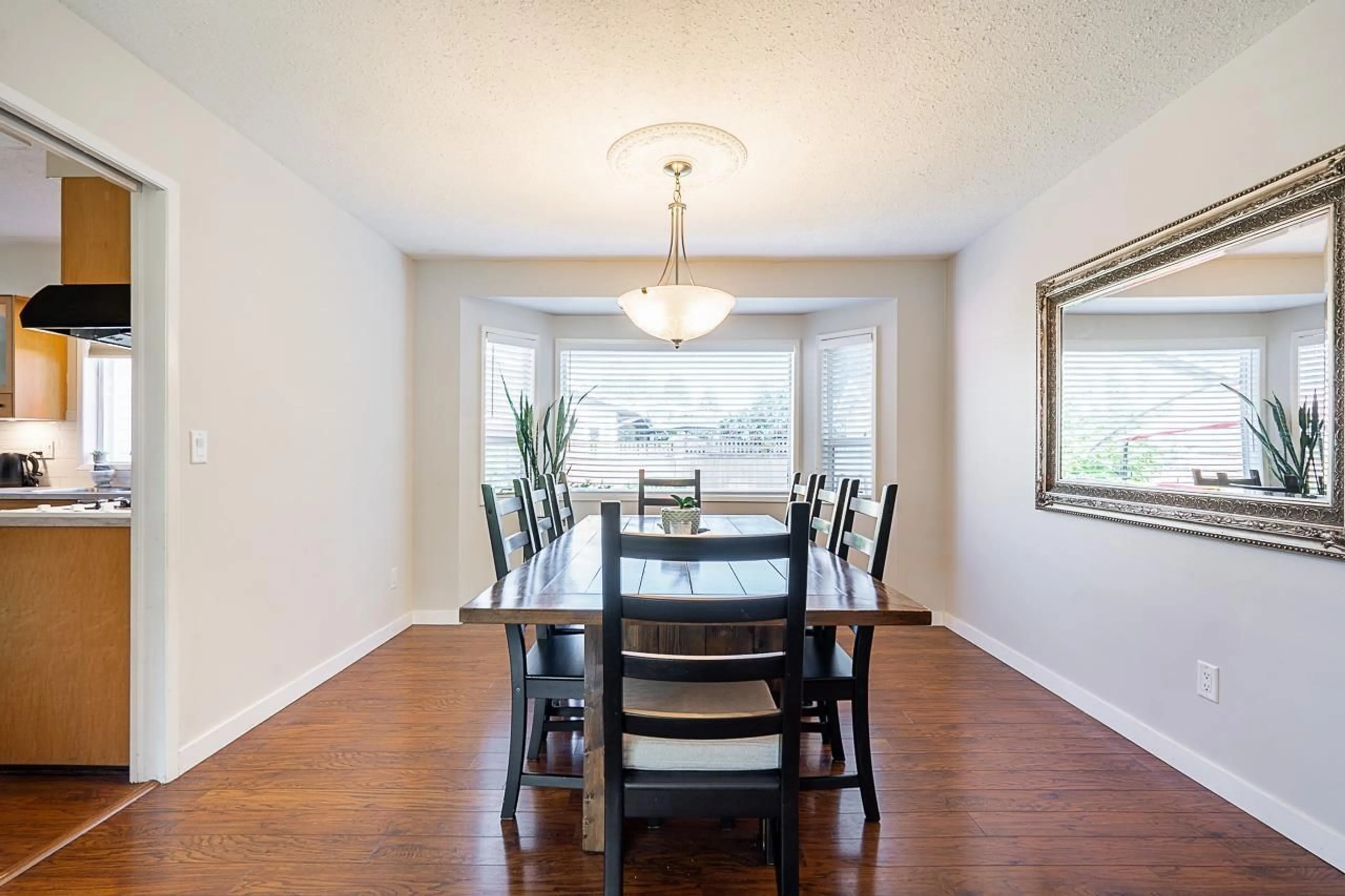 Dining room, wood/laminate floor for 4628 207A STREET, Langley British Columbia V3A5N3