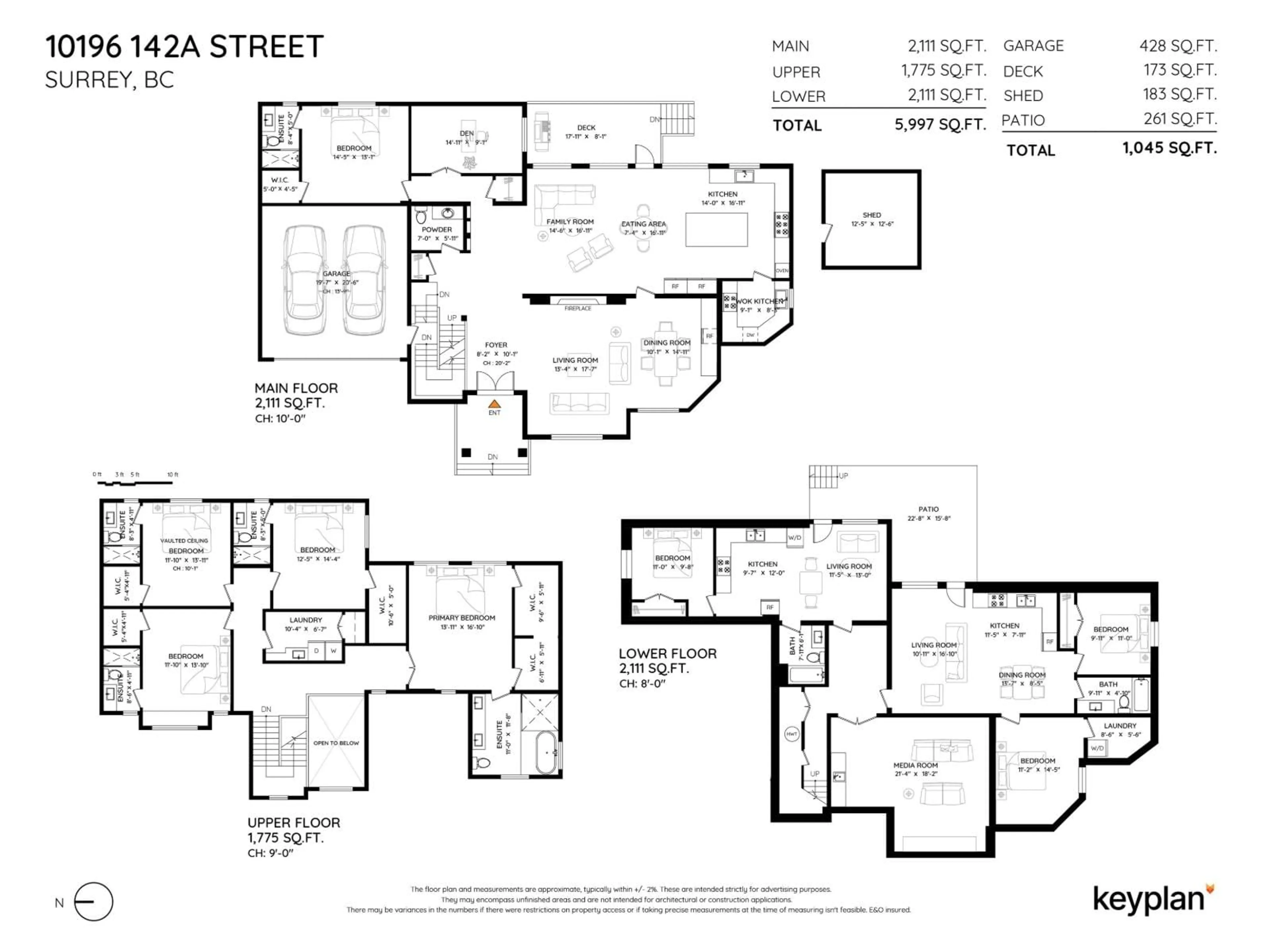 Floor plan for 10196 142A STREET, Surrey British Columbia V3T4Z7