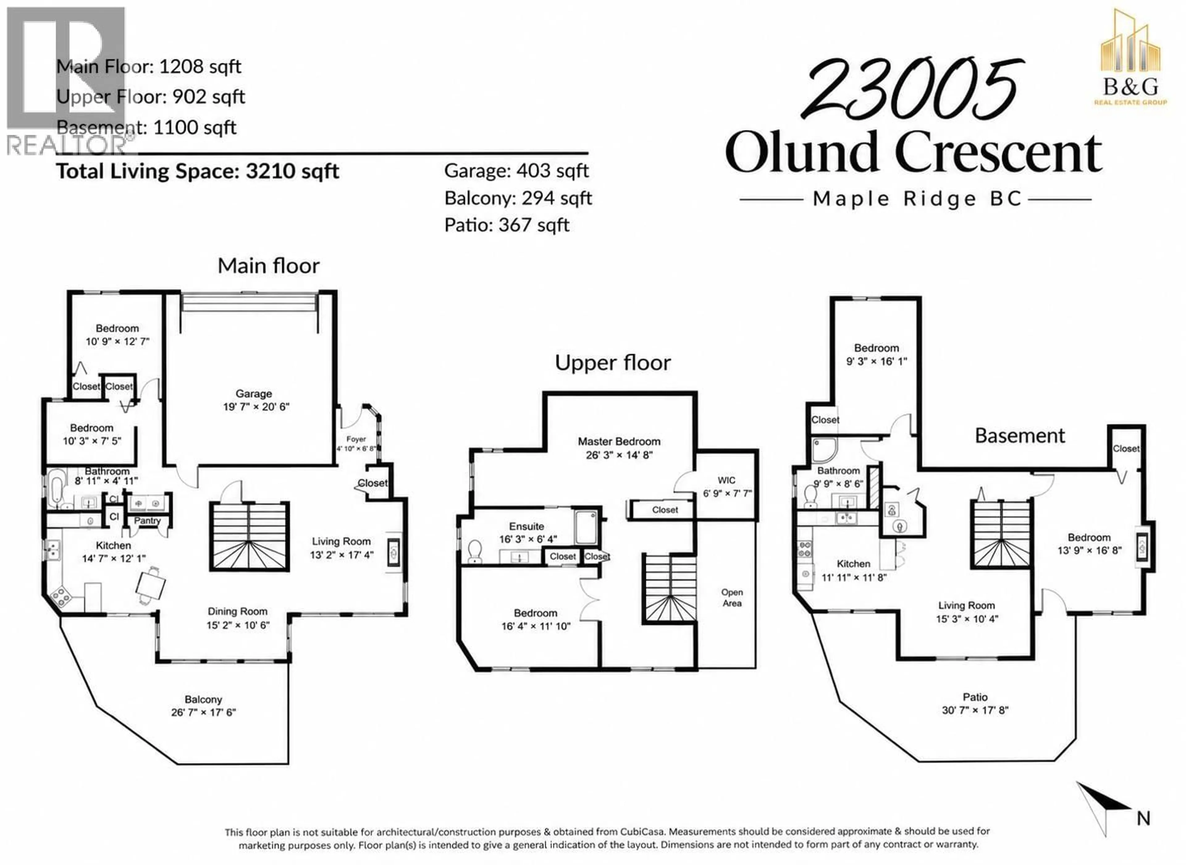 Floor plan for 23005 OLUND CRESCENT, Maple Ridge British Columbia V2X9L3