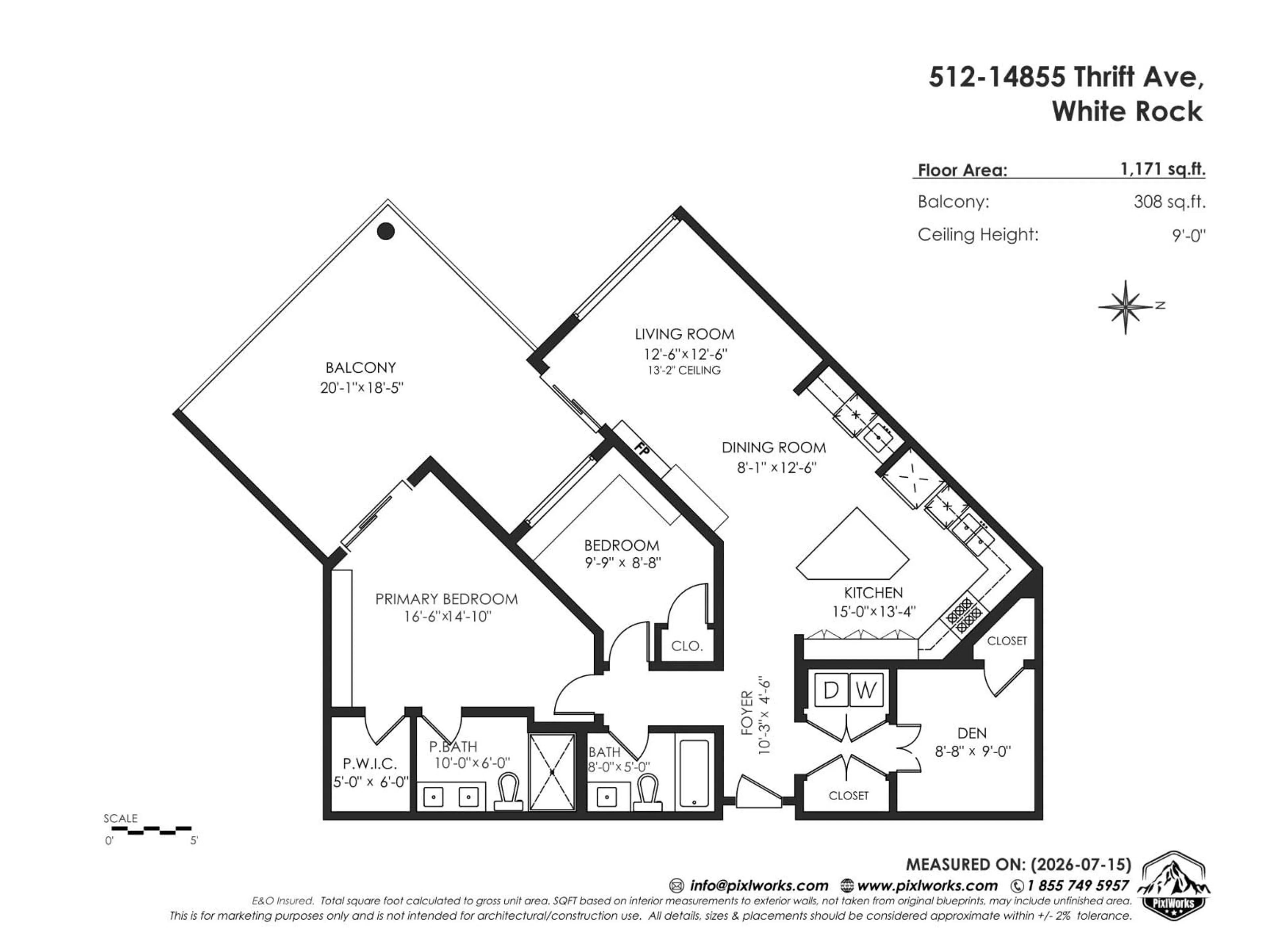 Floor plan for PH512 - 14855 THRIFT AVENUE, White Rock British Columbia V4B2J6