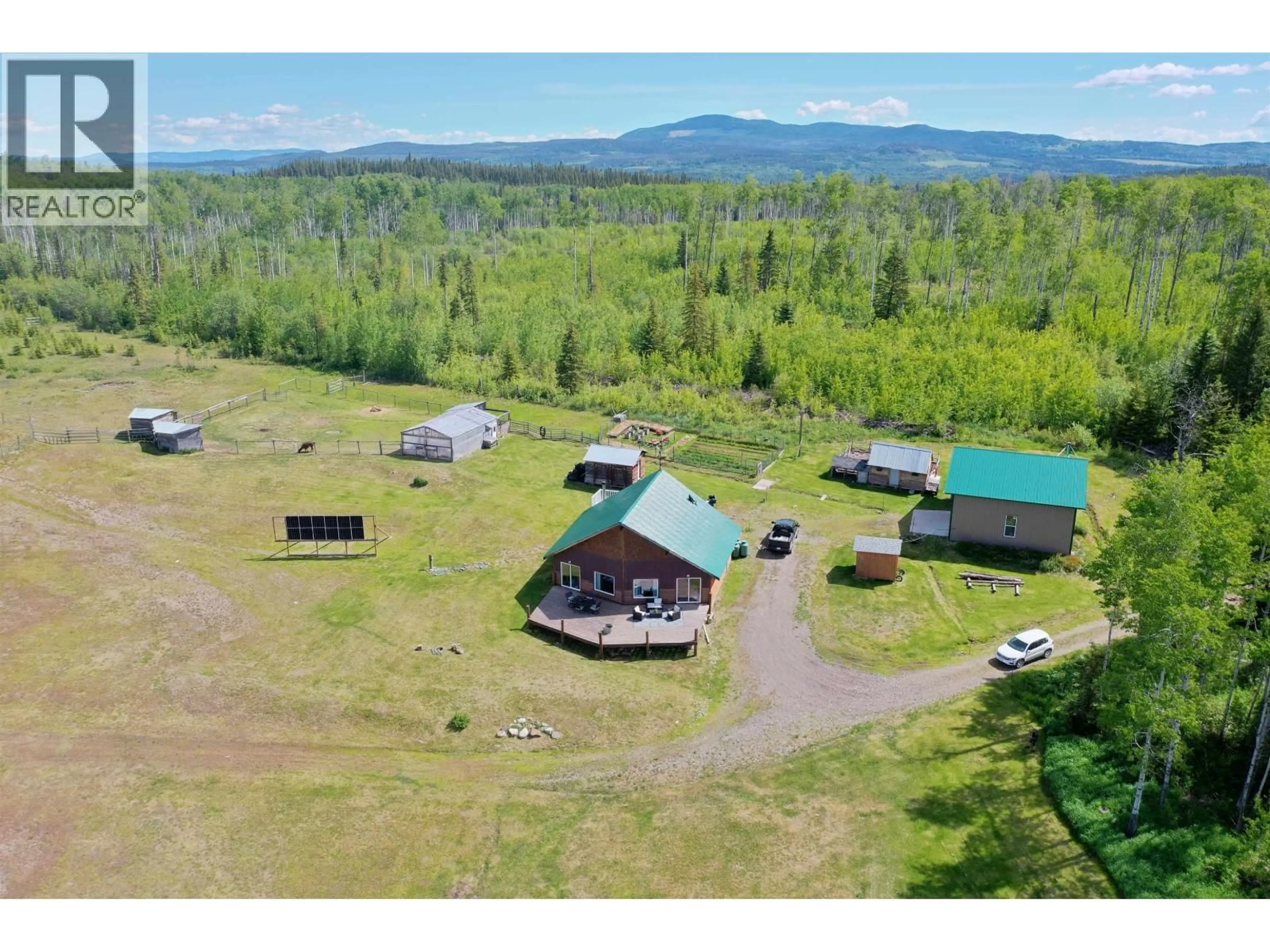 A pic from outside/outdoor area/front of a property/back of a property/a pic from drone, mountain view for 29859 LINTON ROAD, Burns Lake British Columbia V0J2P0