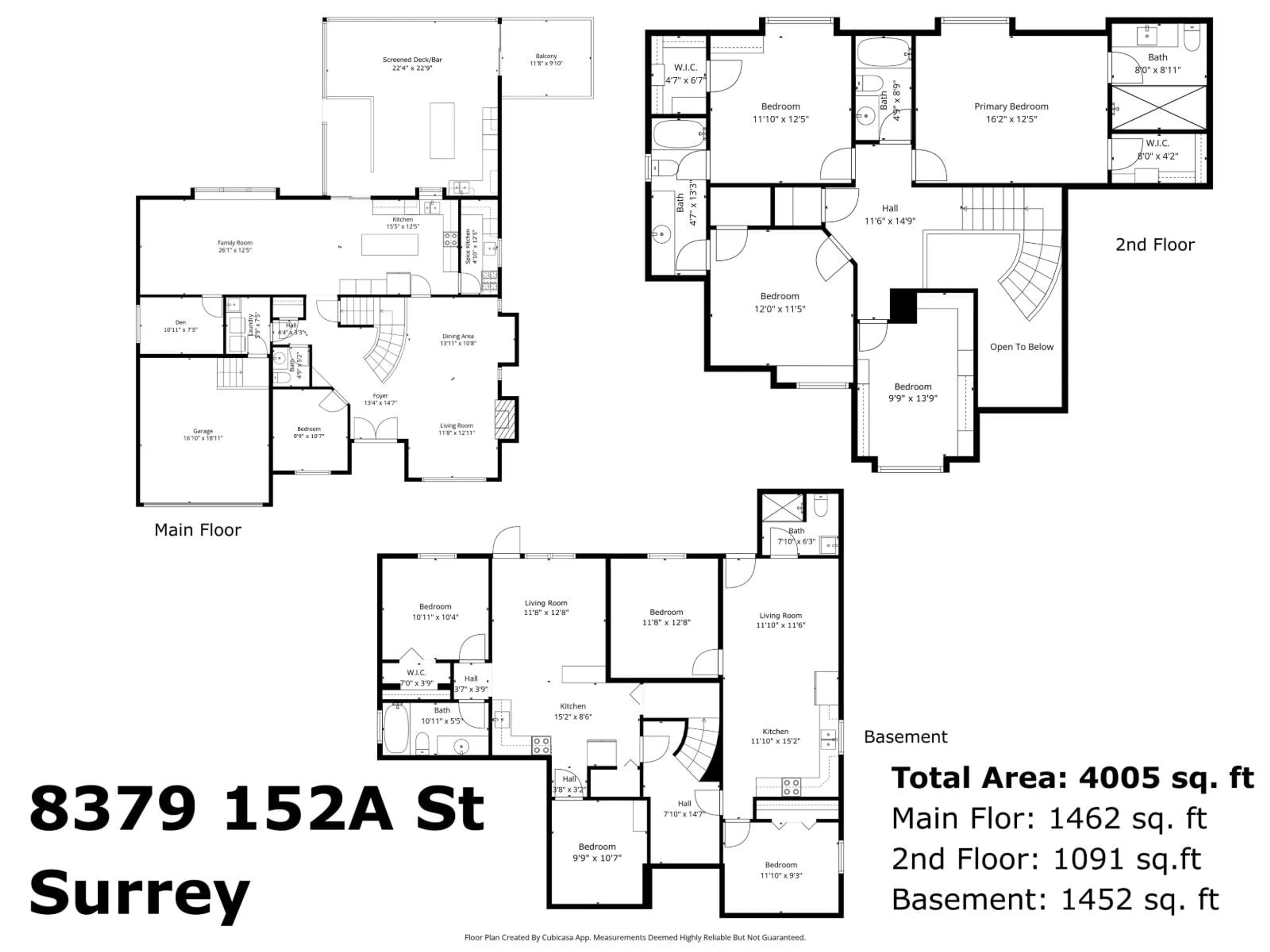 Floor plan for 8379 152A STREET, Surrey British Columbia V3S8M8