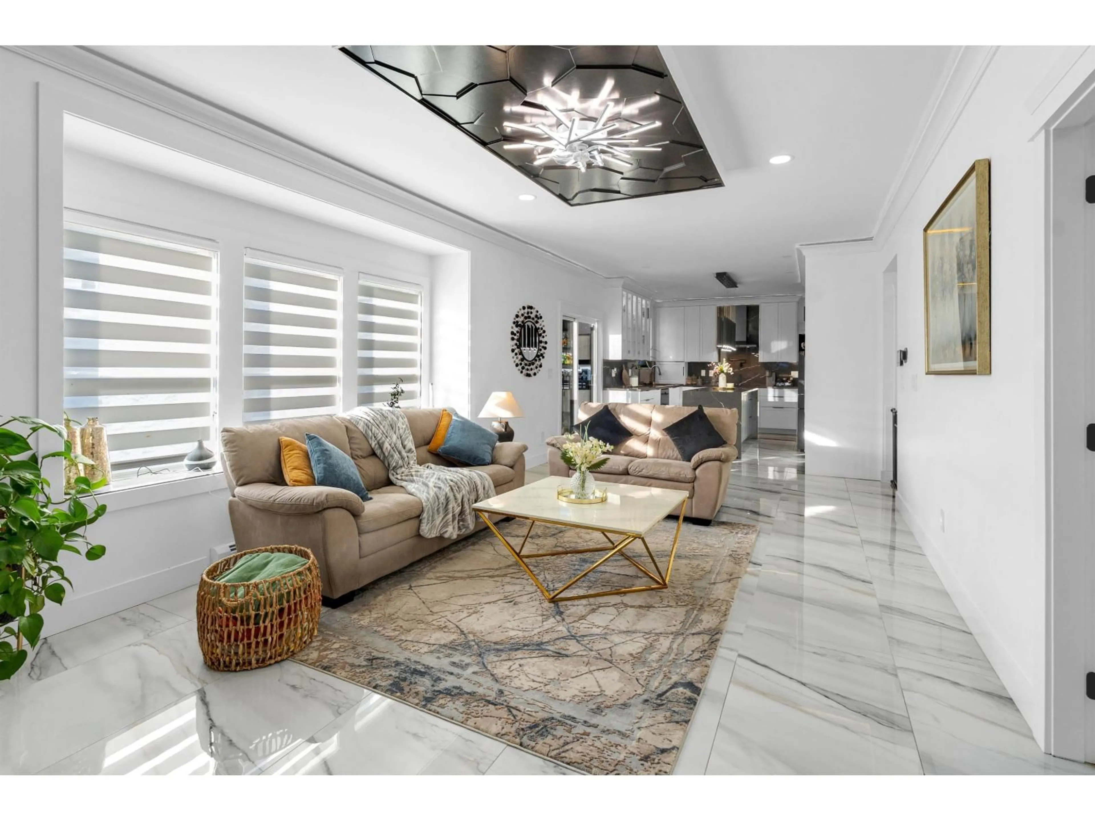 Living room with furniture, ceramic/tile floor for 8379 152A STREET, Surrey British Columbia V3S8M8