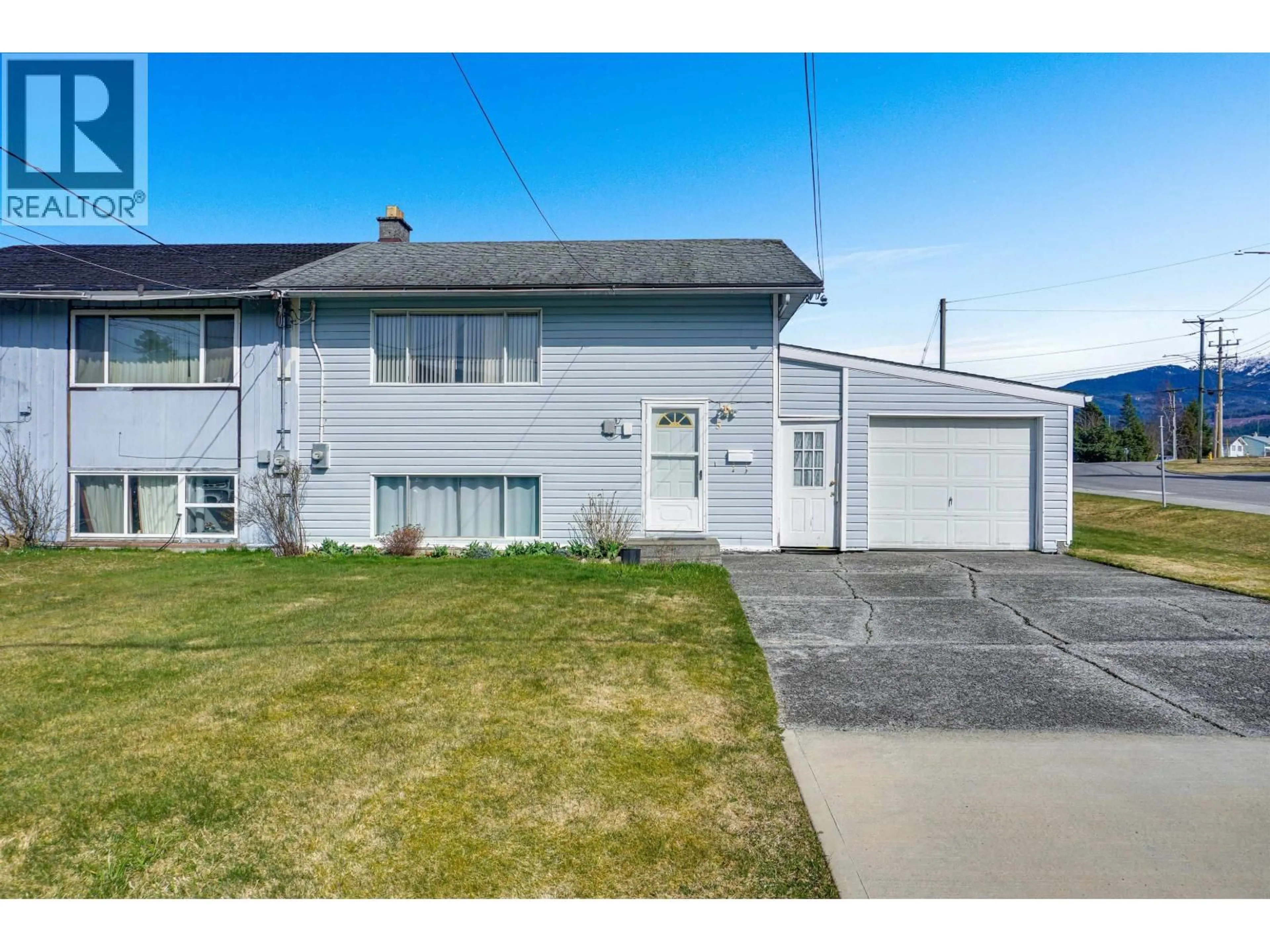 A pic from outside/outdoor area/front of a property/back of a property/a pic from drone, street for 5 GREBE STREET, Kitimat British Columbia V8C1P2
