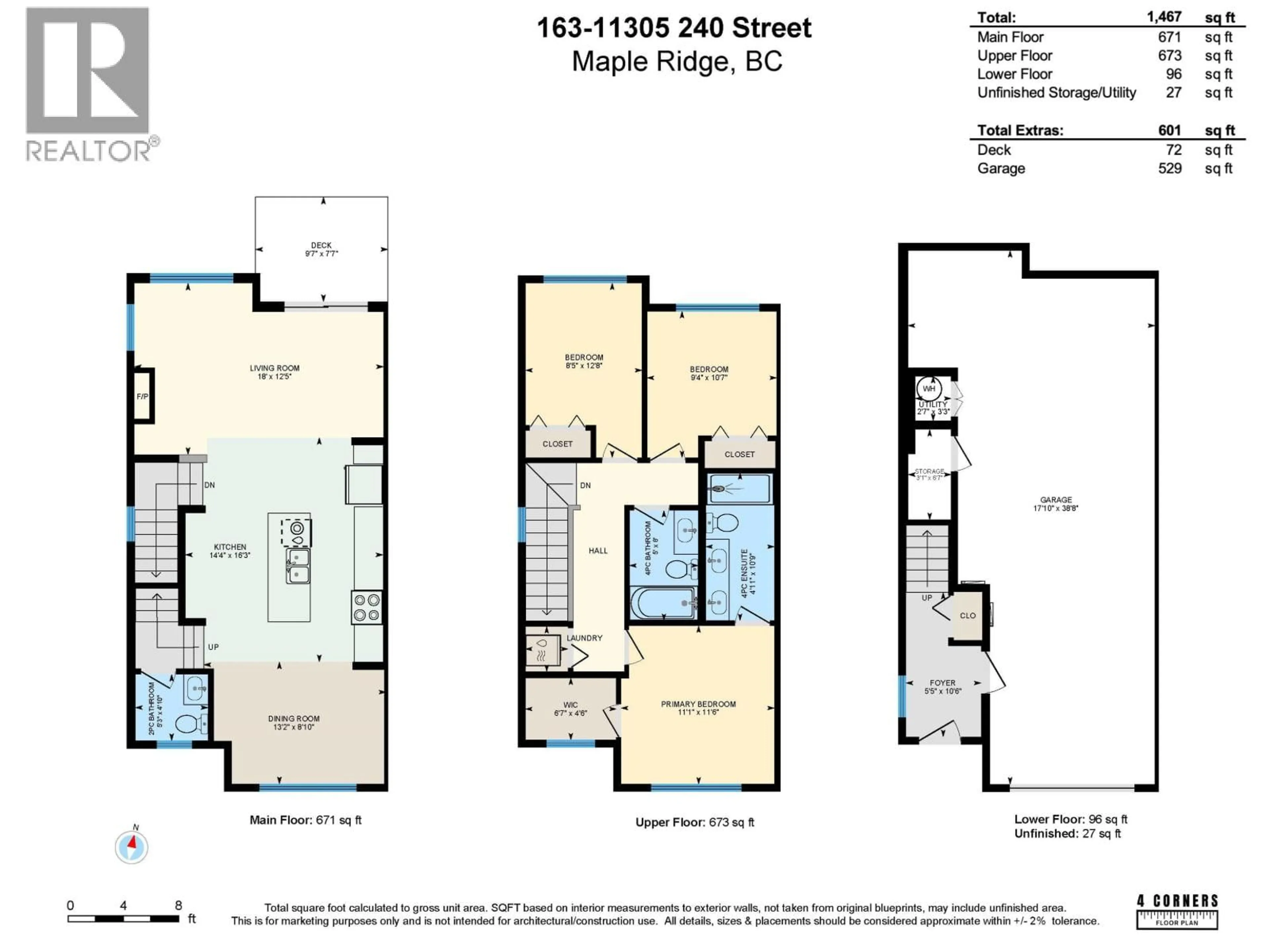Floor plan for 163 - 11305 240 STREET, Maple Ridge British Columbia V2W0J1