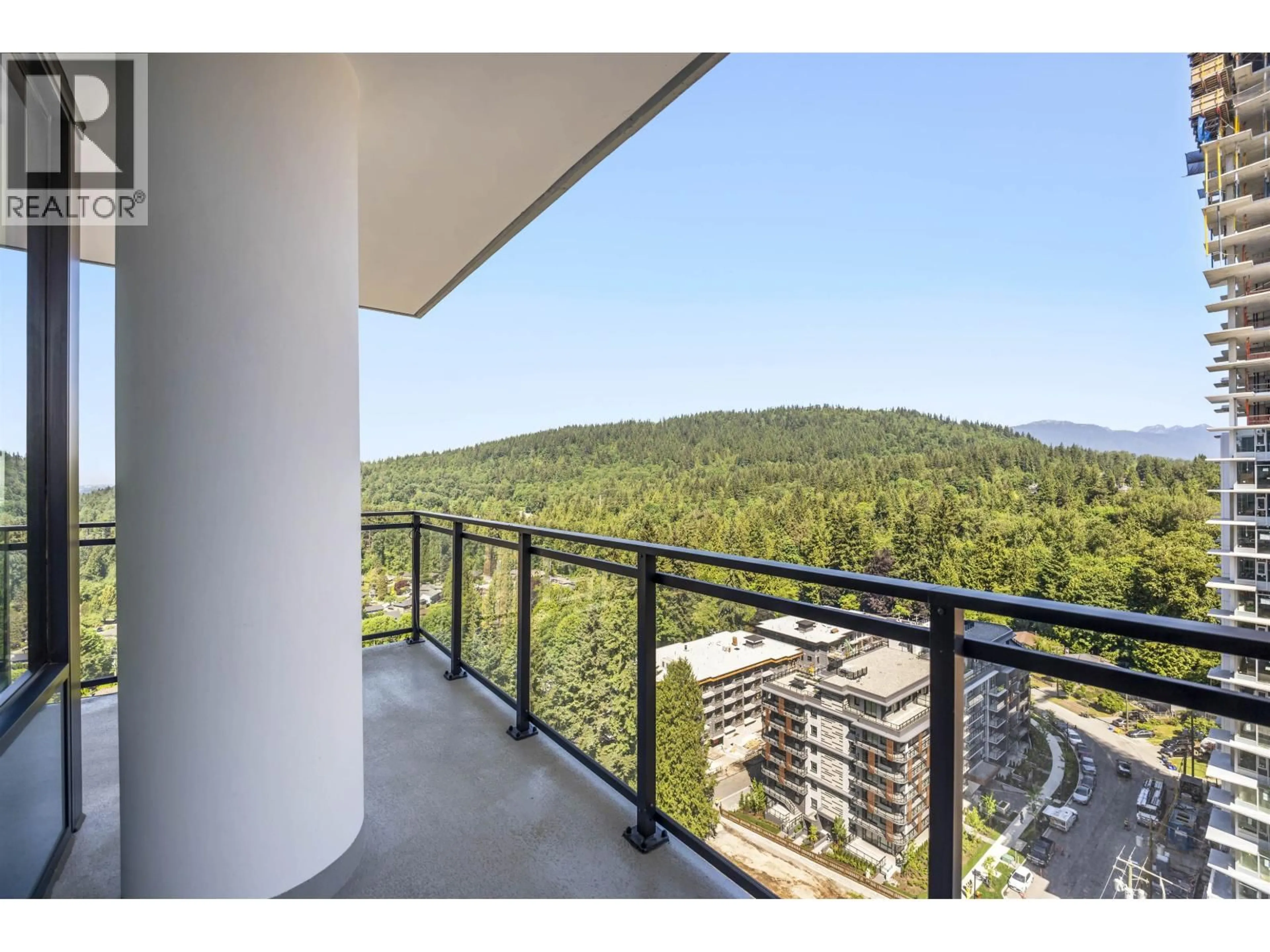 Balcony in the apartment, forest/trees view for 1705 - 626 CLAREMONT STREET, Coquitlam British Columbia V3J0T1