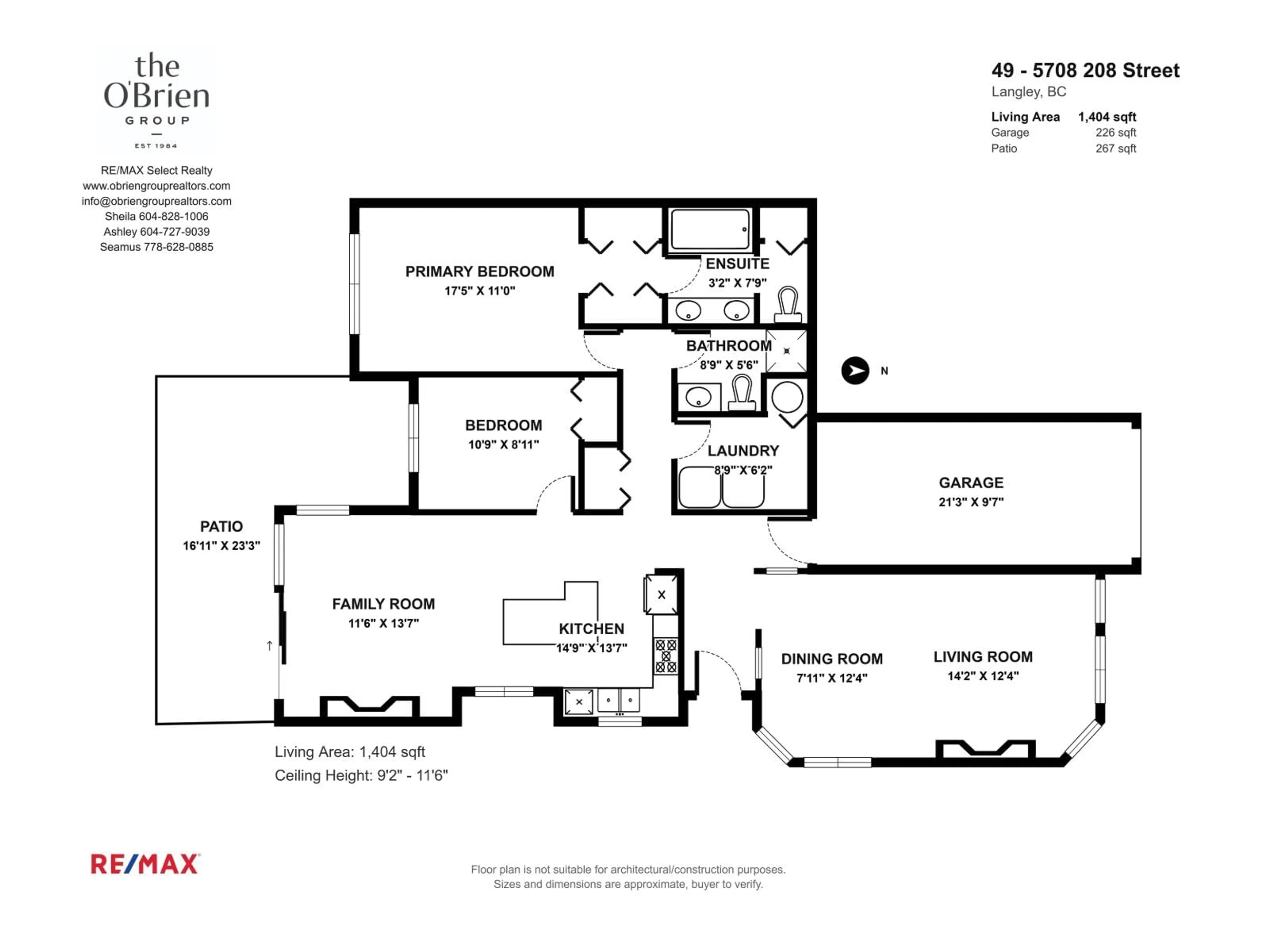 Floor plan for 49 - 5708 208 STREET, Langley British Columbia V3A8L4