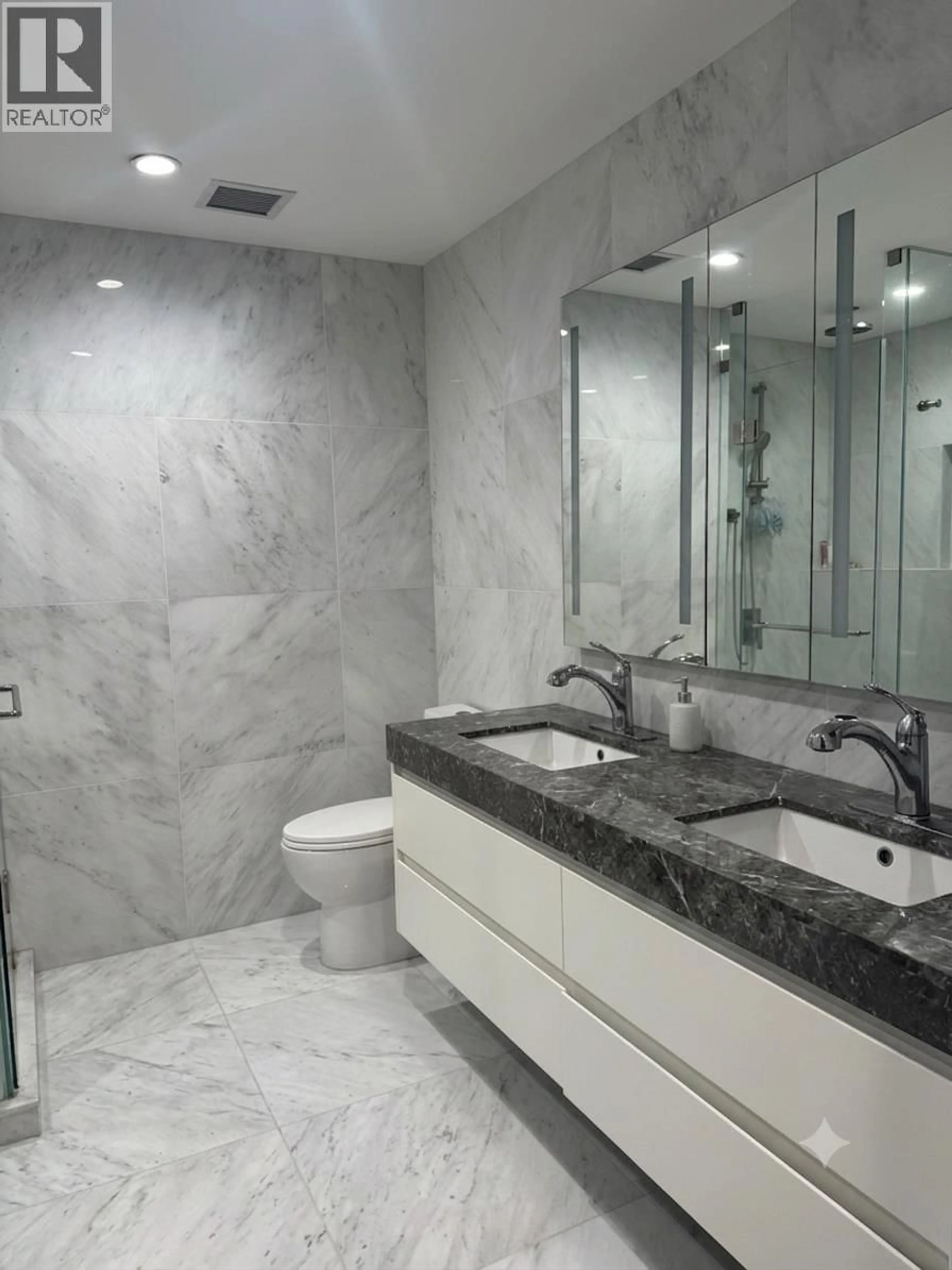 Contemporary bathroom, ceramic/tile floor for 1104 - 7418 PAULSON STREET, Vancouver British Columbia V6P0K2