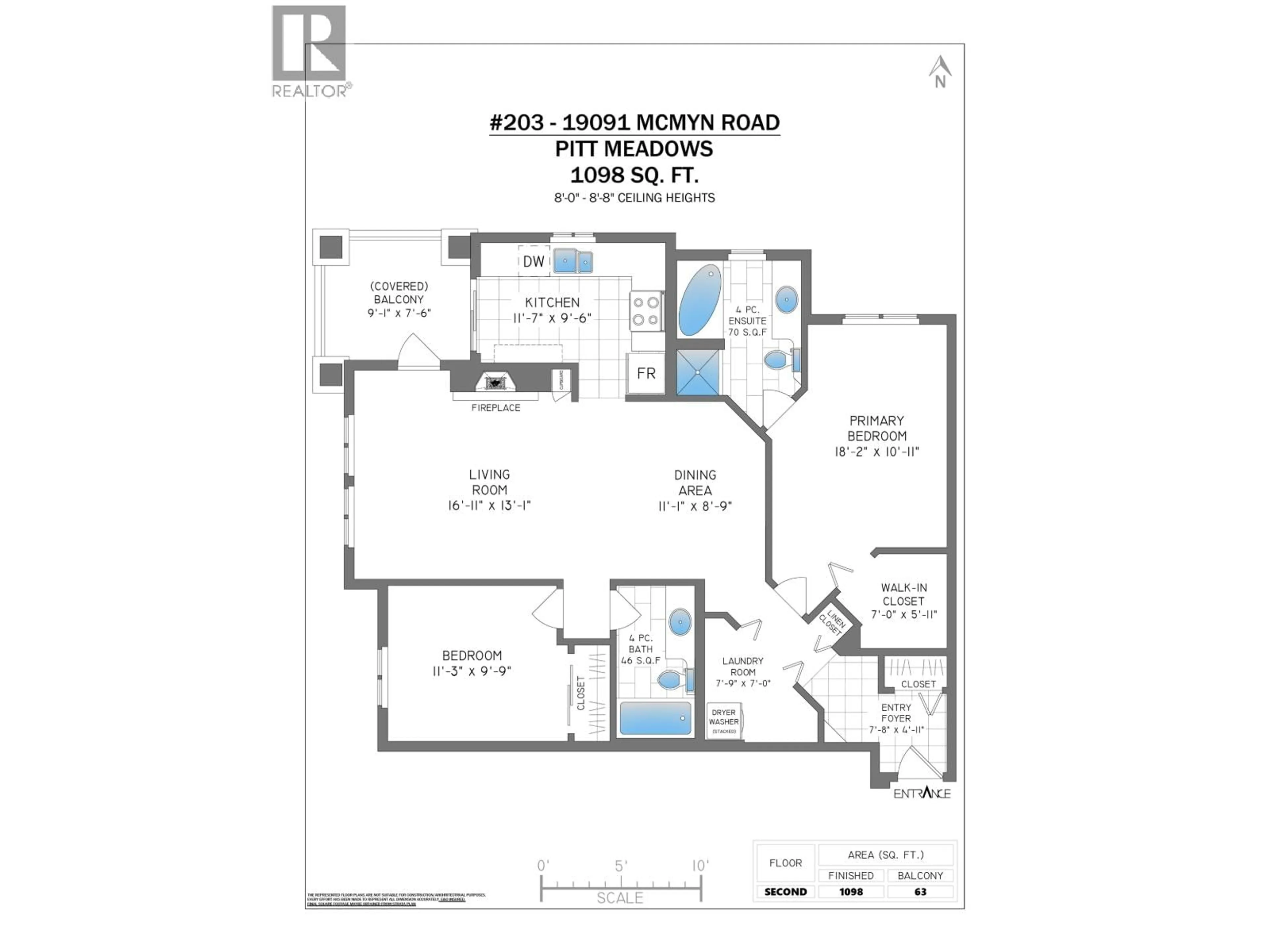 Floor plan for 203 - 19091 MCMYN ROAD, Pitt Meadows British Columbia V3Y2S8