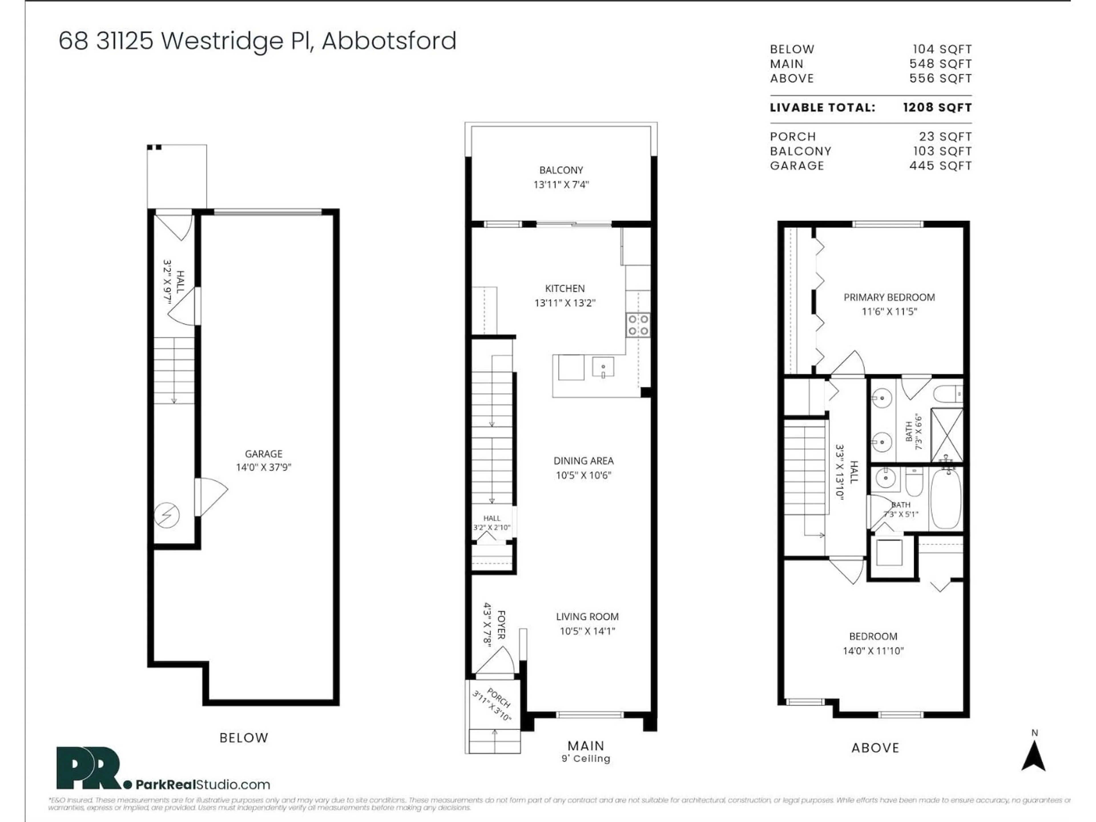 Floor plan for 68 - 31125 WESTRIDGE PLACE PLACE NORTH, Abbotsford British Columbia V2T0B9