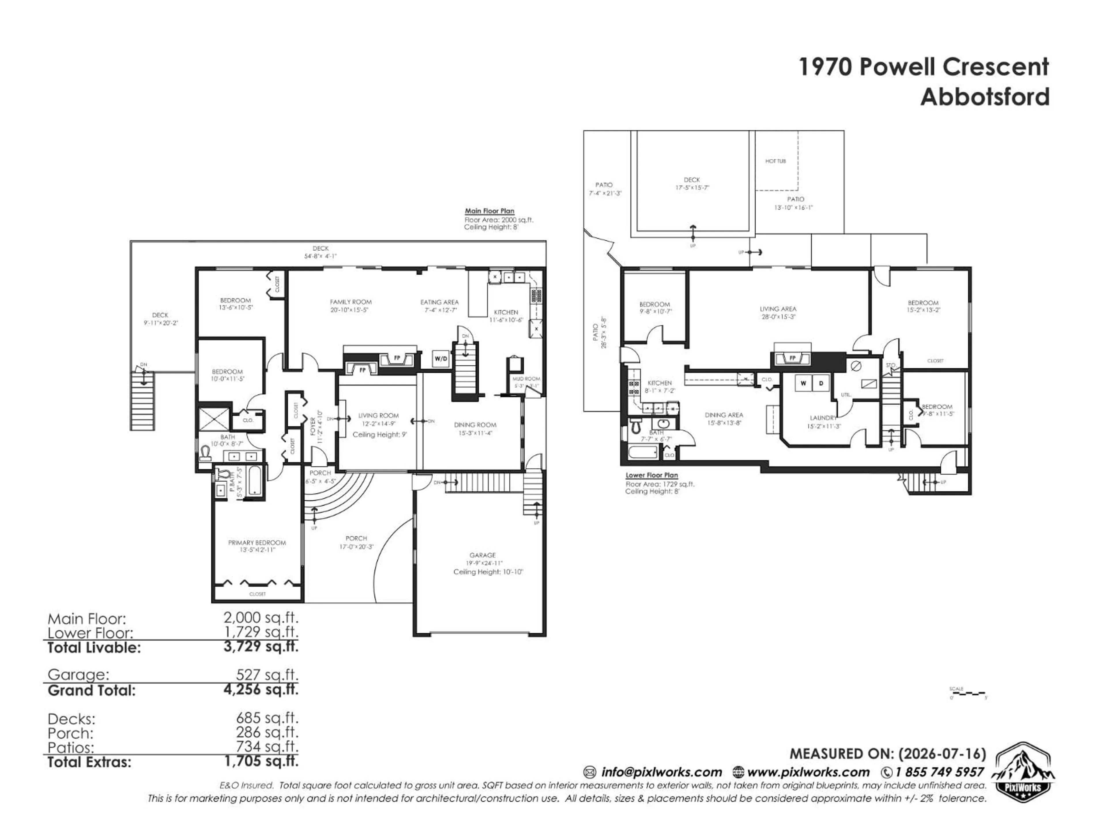 Floor plan for 1970 POWELL CRESCENT, Abbotsford British Columbia V2S4B2