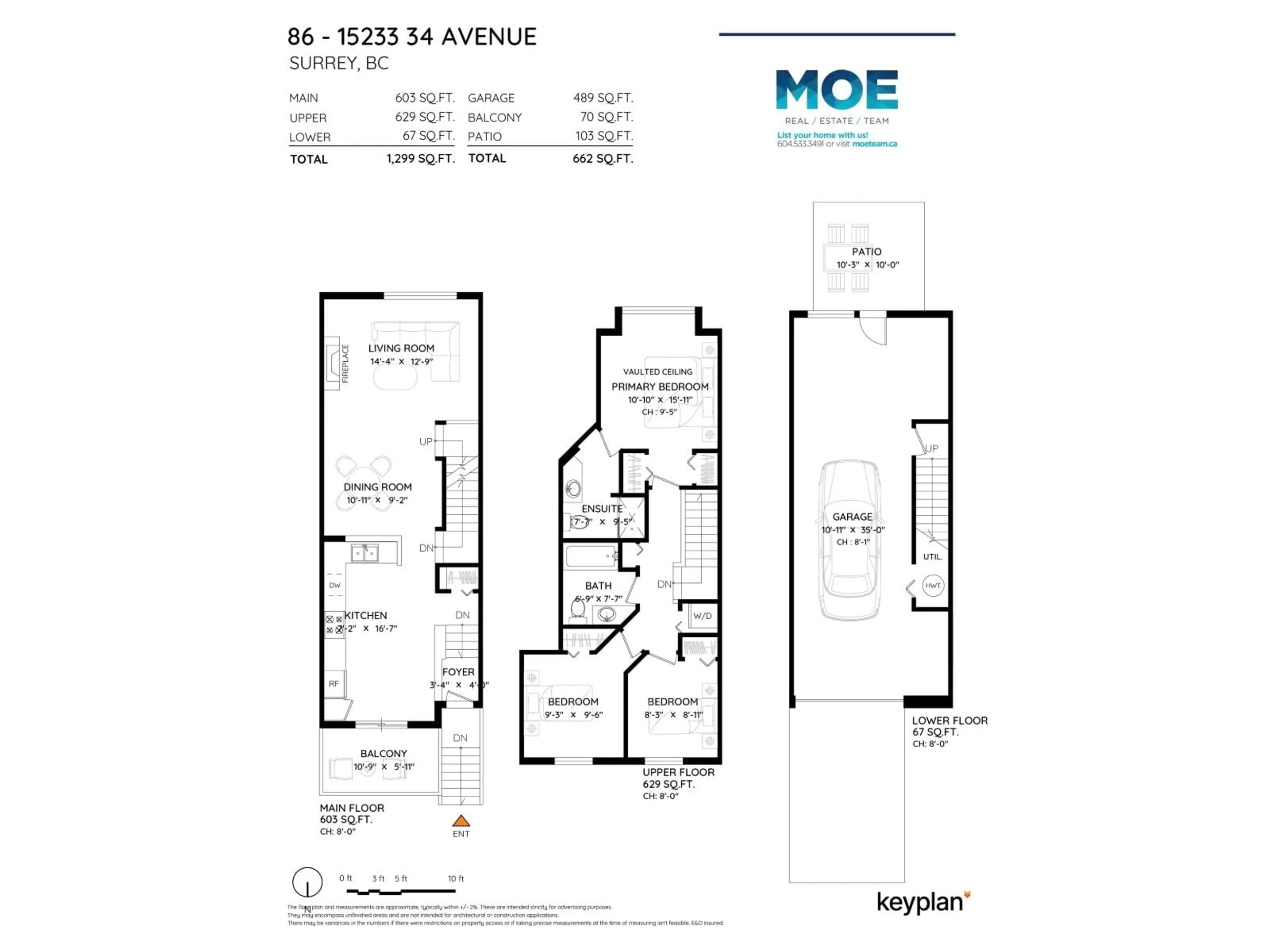 Floor plan for 86 - 15233 34 AVENUE, Surrey British Columbia V3S2T7