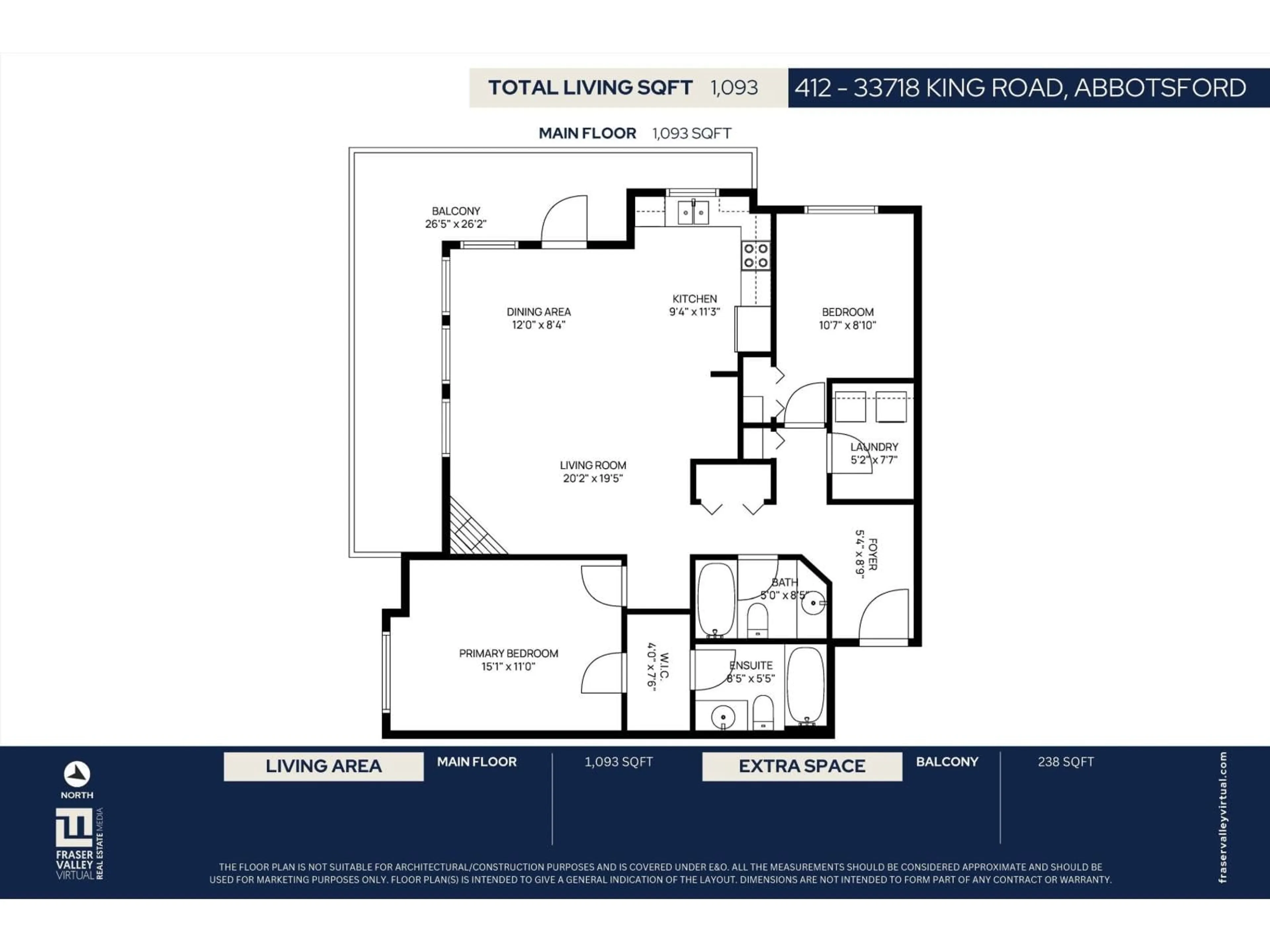 Floor plan for 412 - 33718 KING ROAD, Abbotsford British Columbia V2S8J3