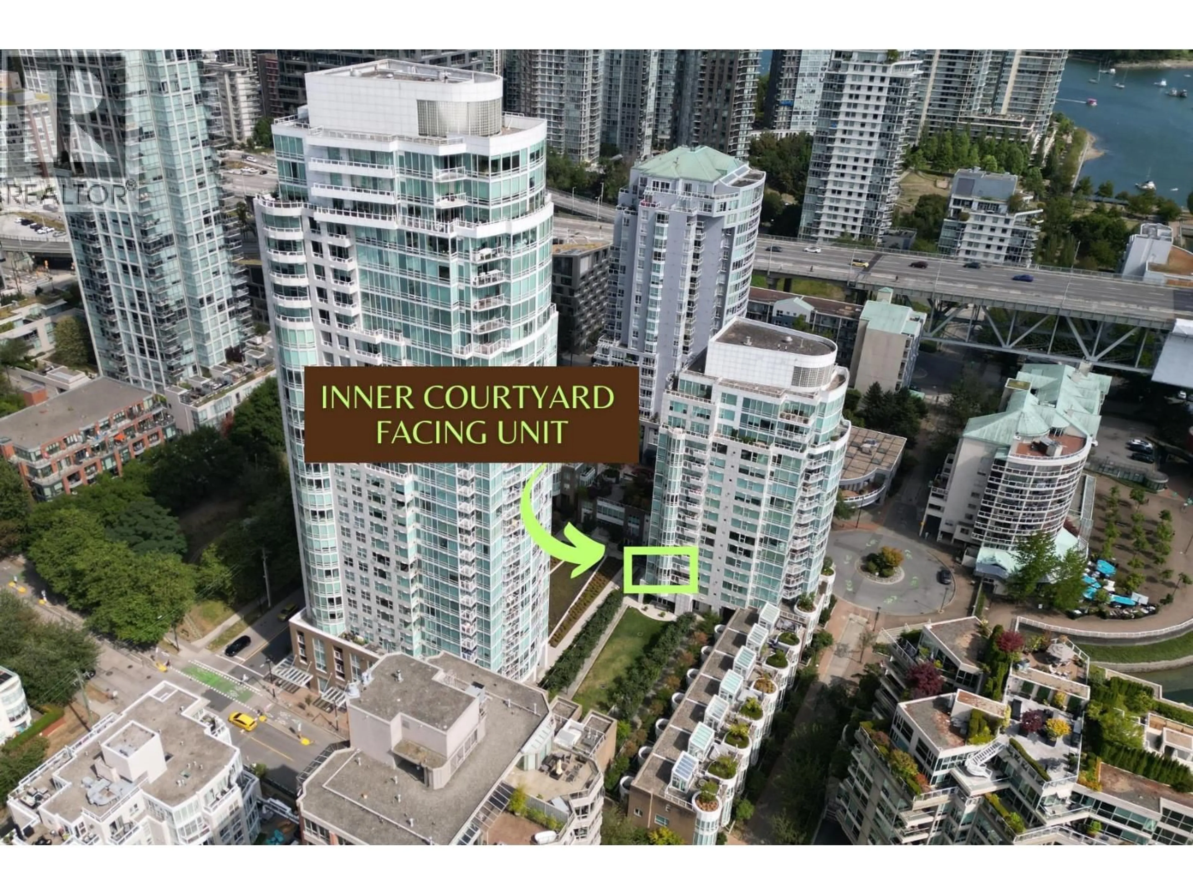 A pic from outside/outdoor area/front of a property/back of a property/a pic from drone, city buildings view from balcony for 504 - 1501 HOWE STREET, Vancouver British Columbia V6Z2P8