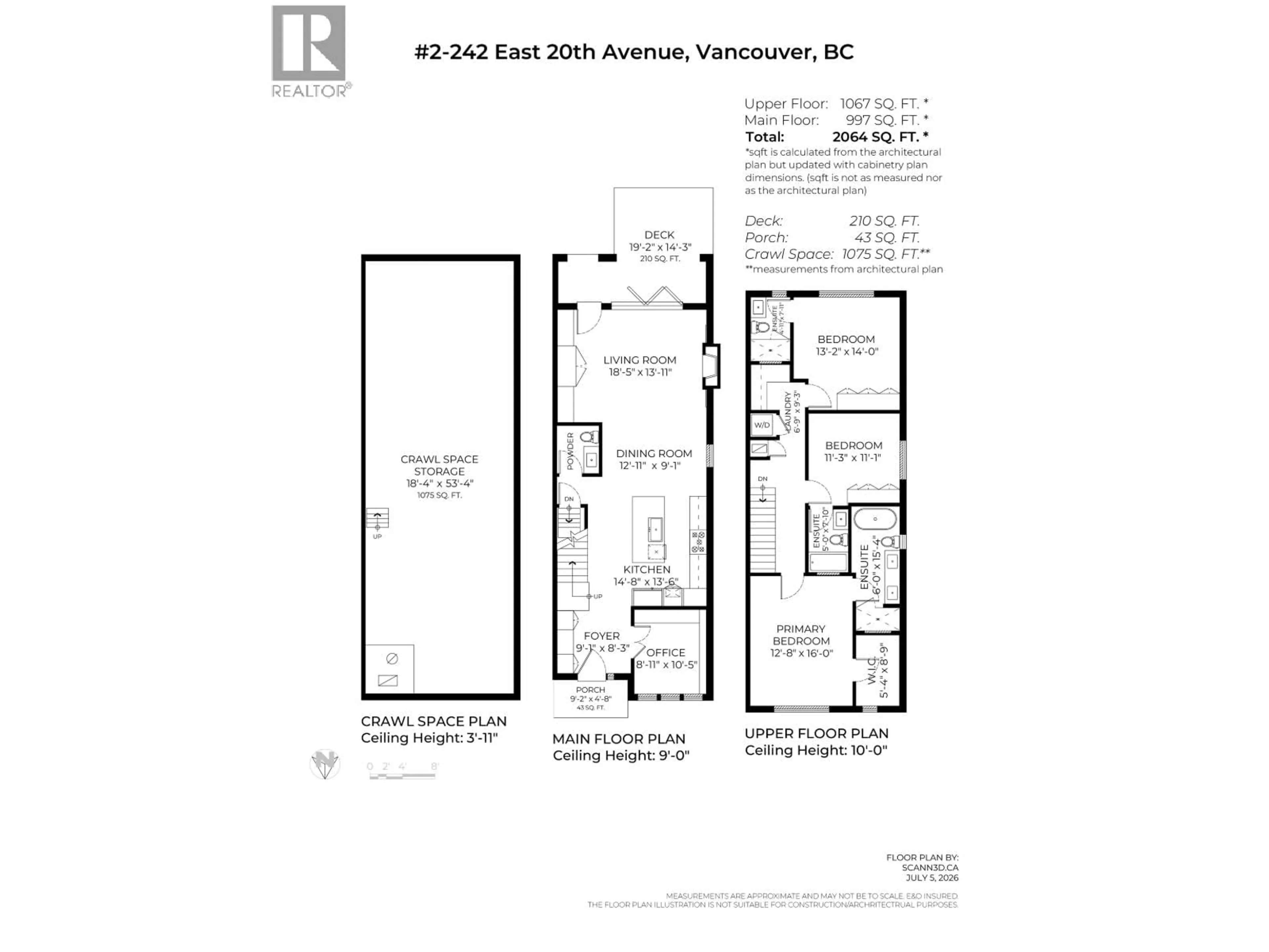 Floor plan for 2 - 242 20TH AVENUE, Vancouver British Columbia V5V1M1