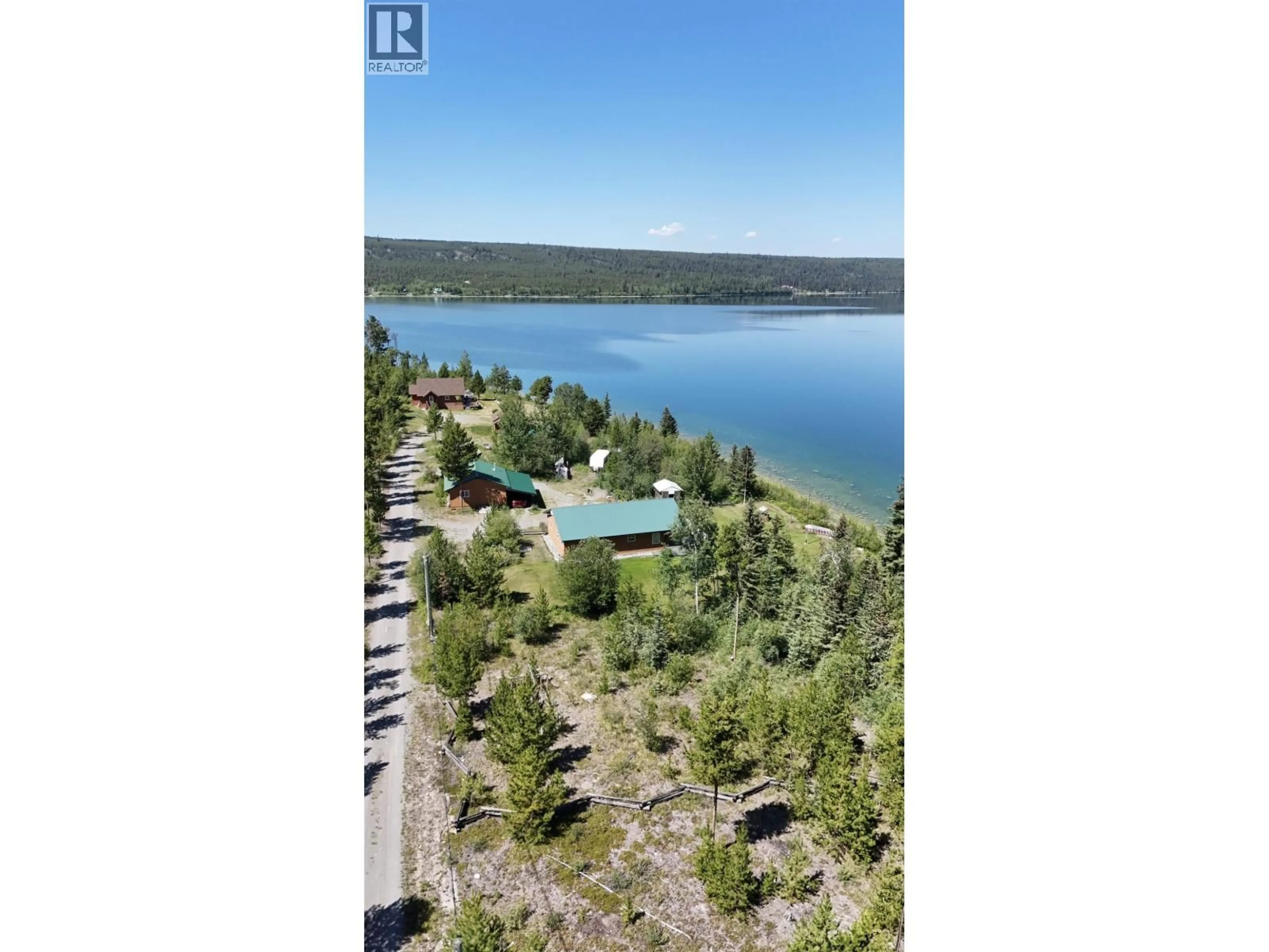 A pic from outside/outdoor area/front of a property/back of a property/a pic from drone, water/lake/river/ocean view for 3608 PUNTZI LAKE ROAD, Chilcotin British Columbia V0L1H0