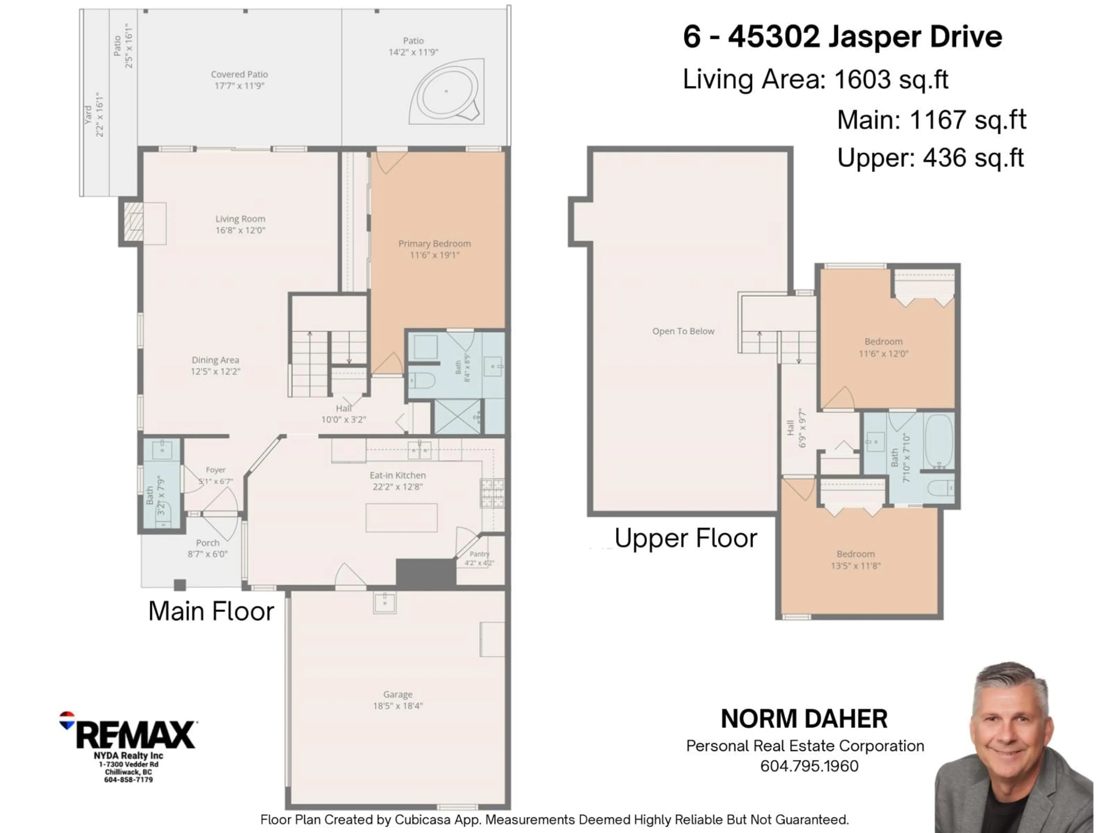 Floor plan for 6 - 45302 JASPER DRIVE, Chilliwack British Columbia V2R3E9