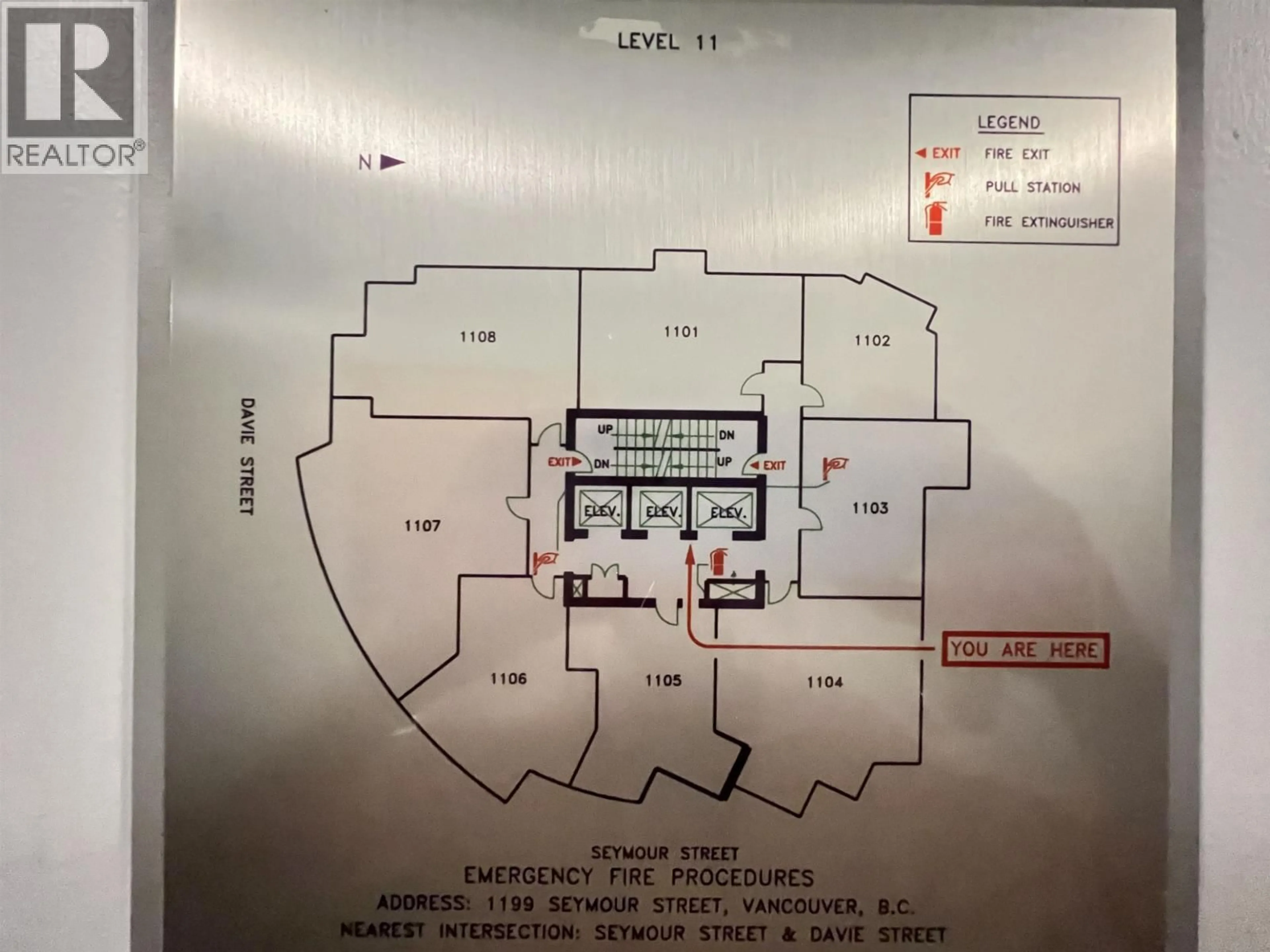 Floor plan for 1102 - 1199 SEYMOUR STREET, Vancouver British Columbia V6B1K3