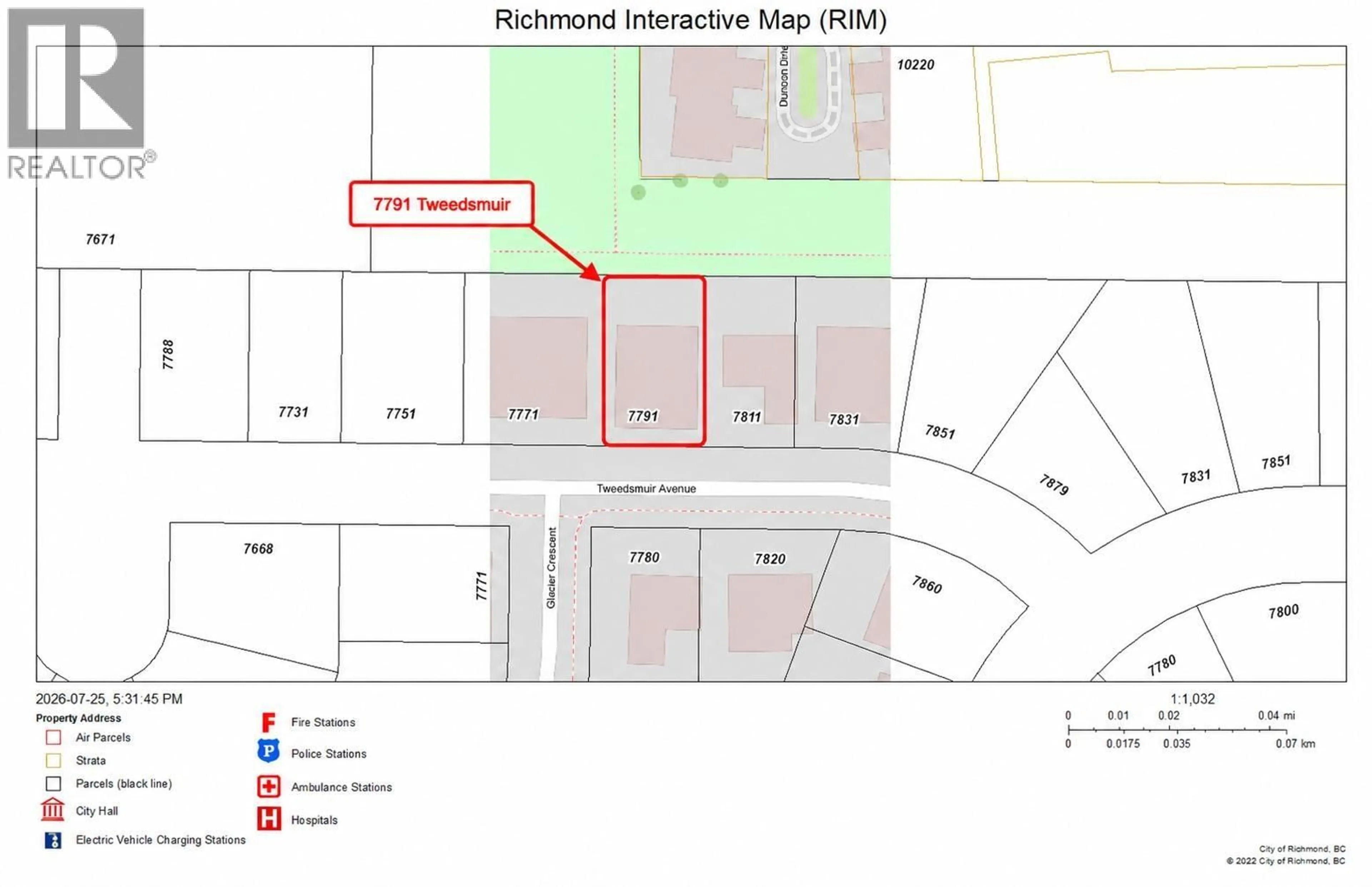 Picture of a map for 7791 TWEEDSMUIR AVENUE, Richmond British Columbia V7A1L3