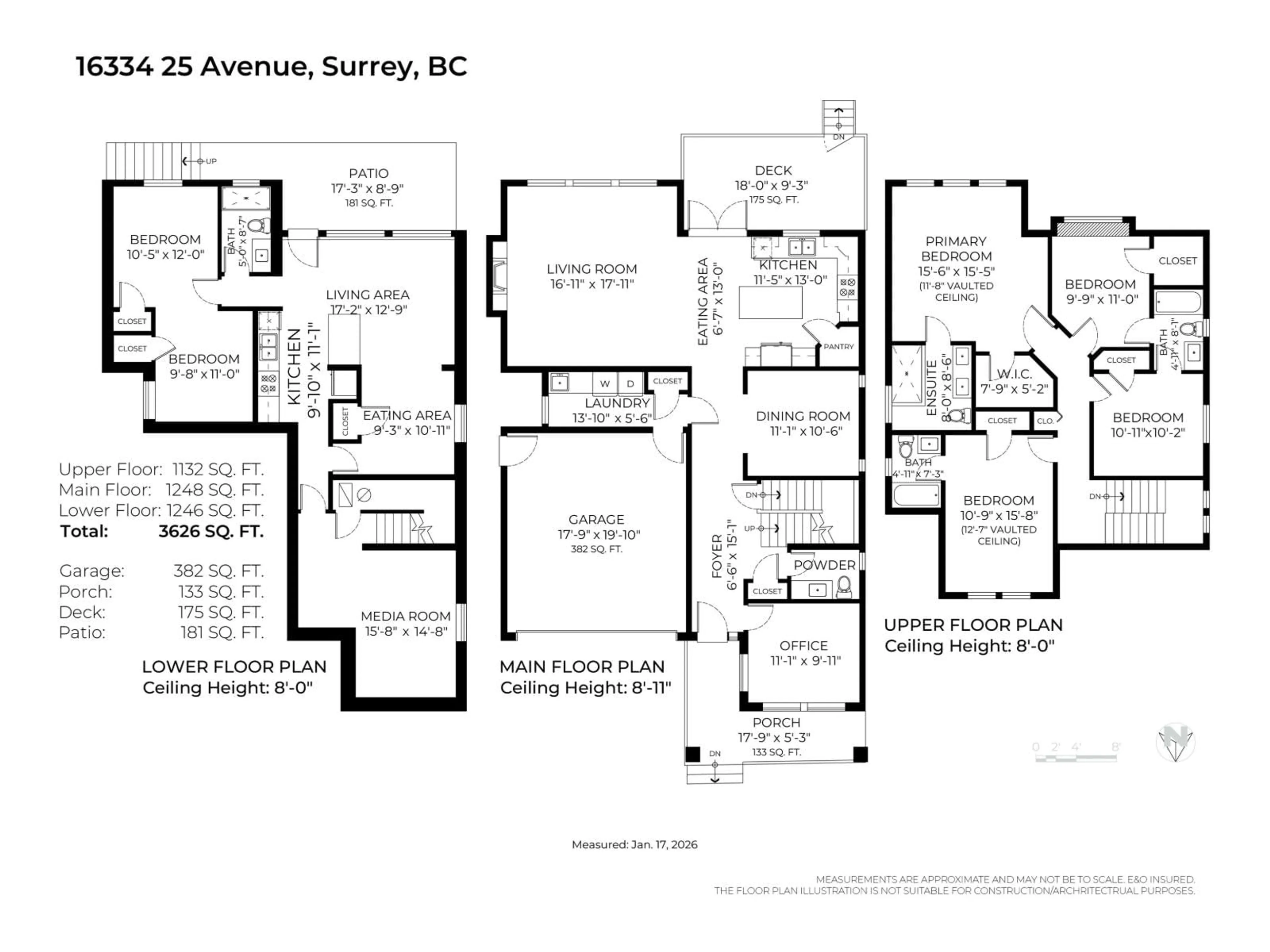 Floor plan for 16334 25 AVENUE, Surrey British Columbia V3Z6S1