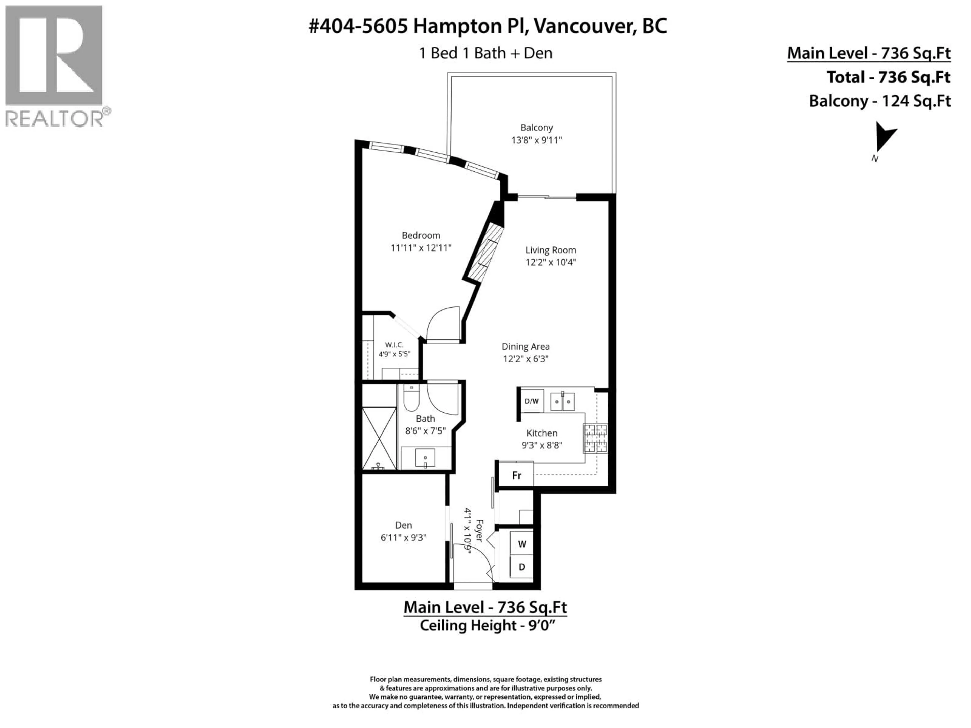 Floor plan for 404 - 5605 HAMPTON PLACE, Vancouver British Columbia V6T2H2