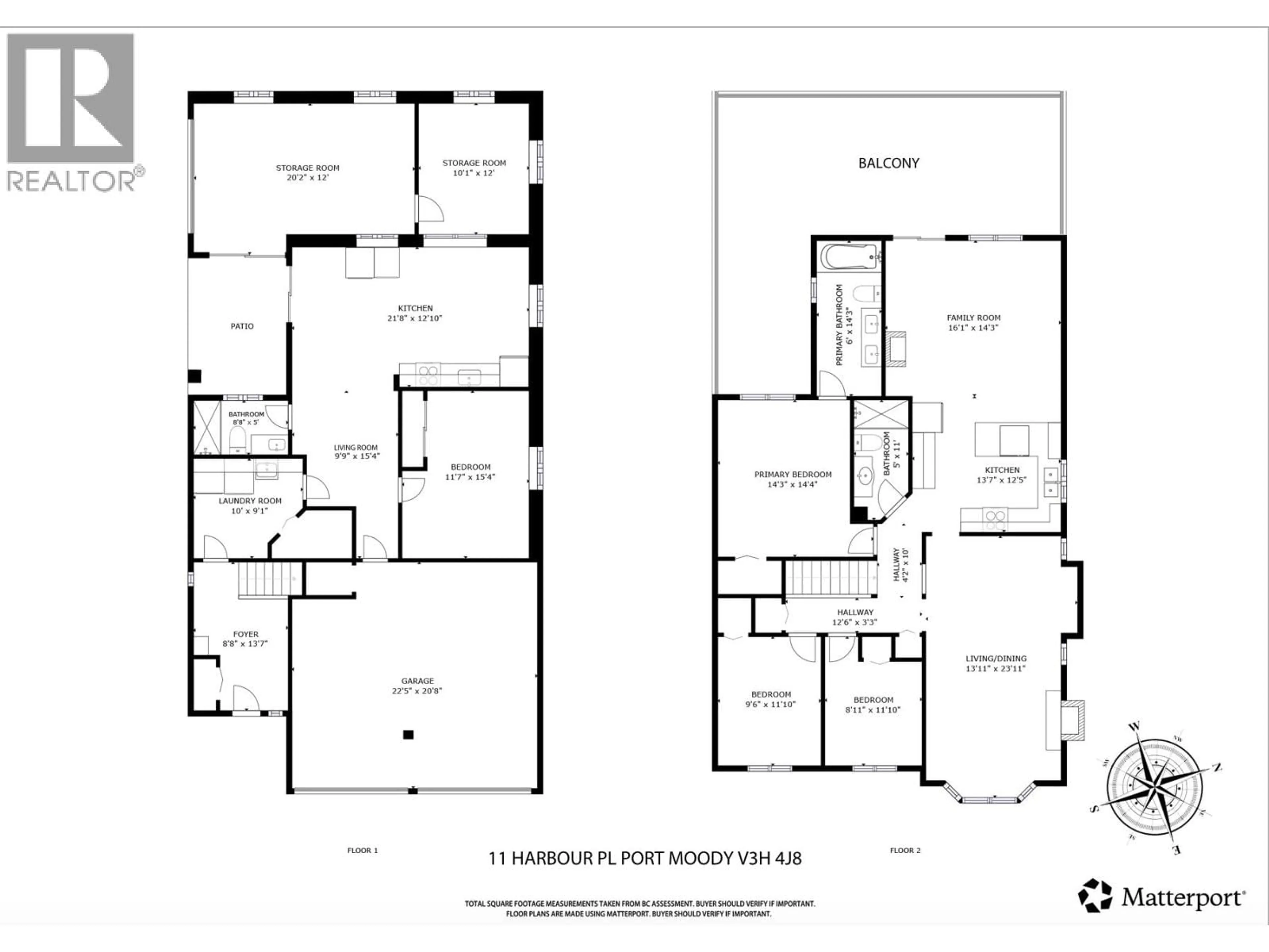 Floor plan for 11 HARBOUR PLACE, Port Moody British Columbia V3H4J8
