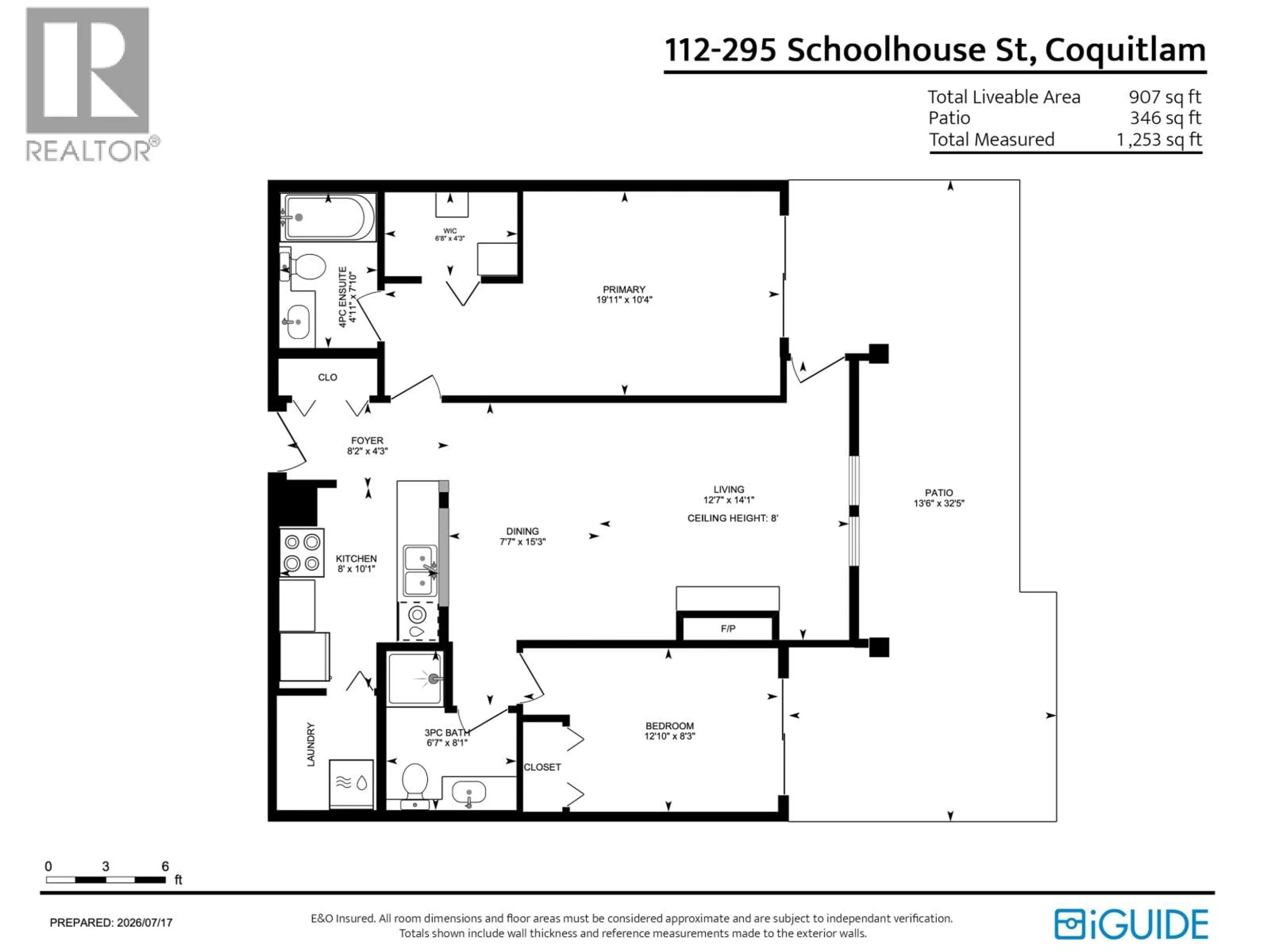 Floor plan for 112 - 295 SCHOOLHOUSE STREET, Coquitlam British Columbia V3K6X5