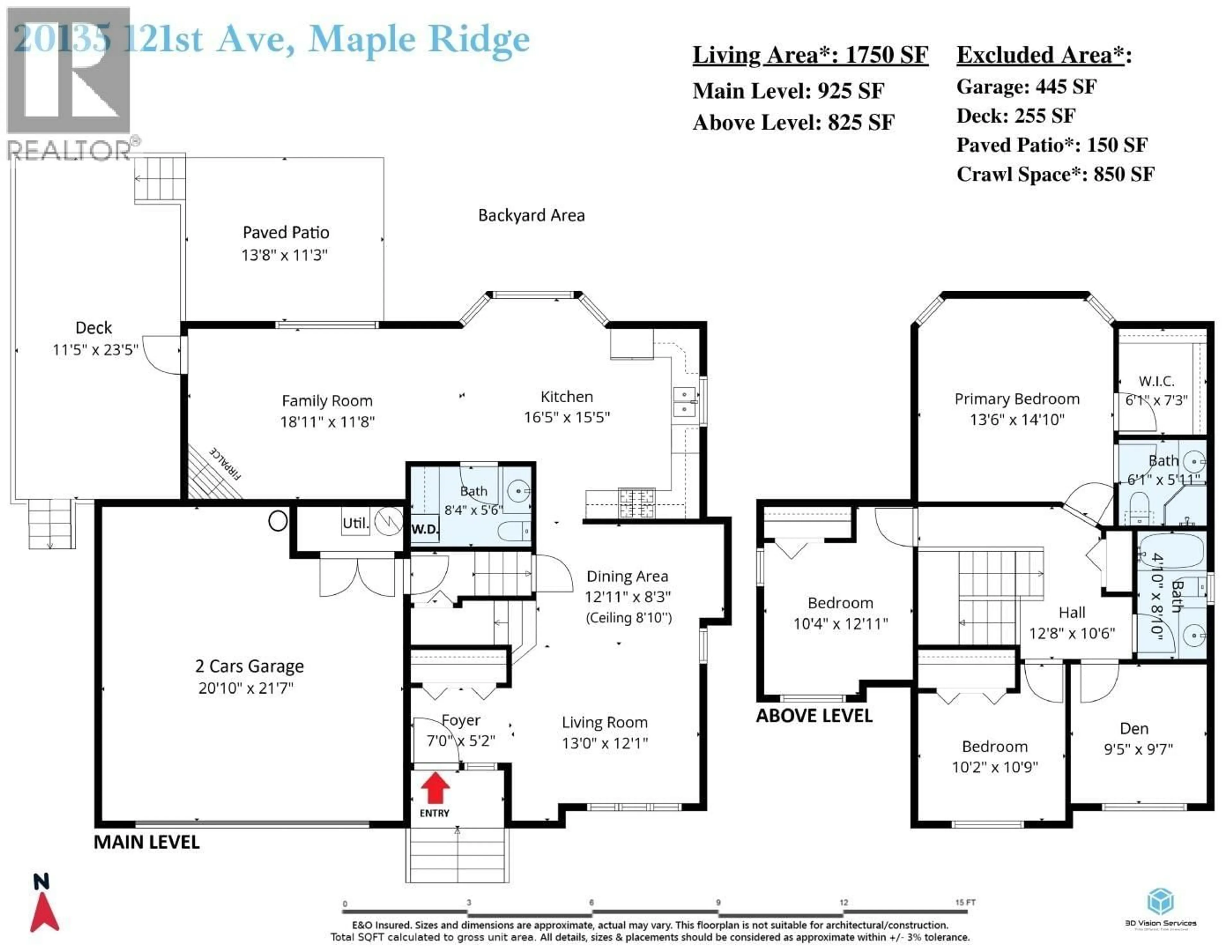 Floor plan for 20135 121ST AVENUE, Maple Ridge British Columbia V2X3K5