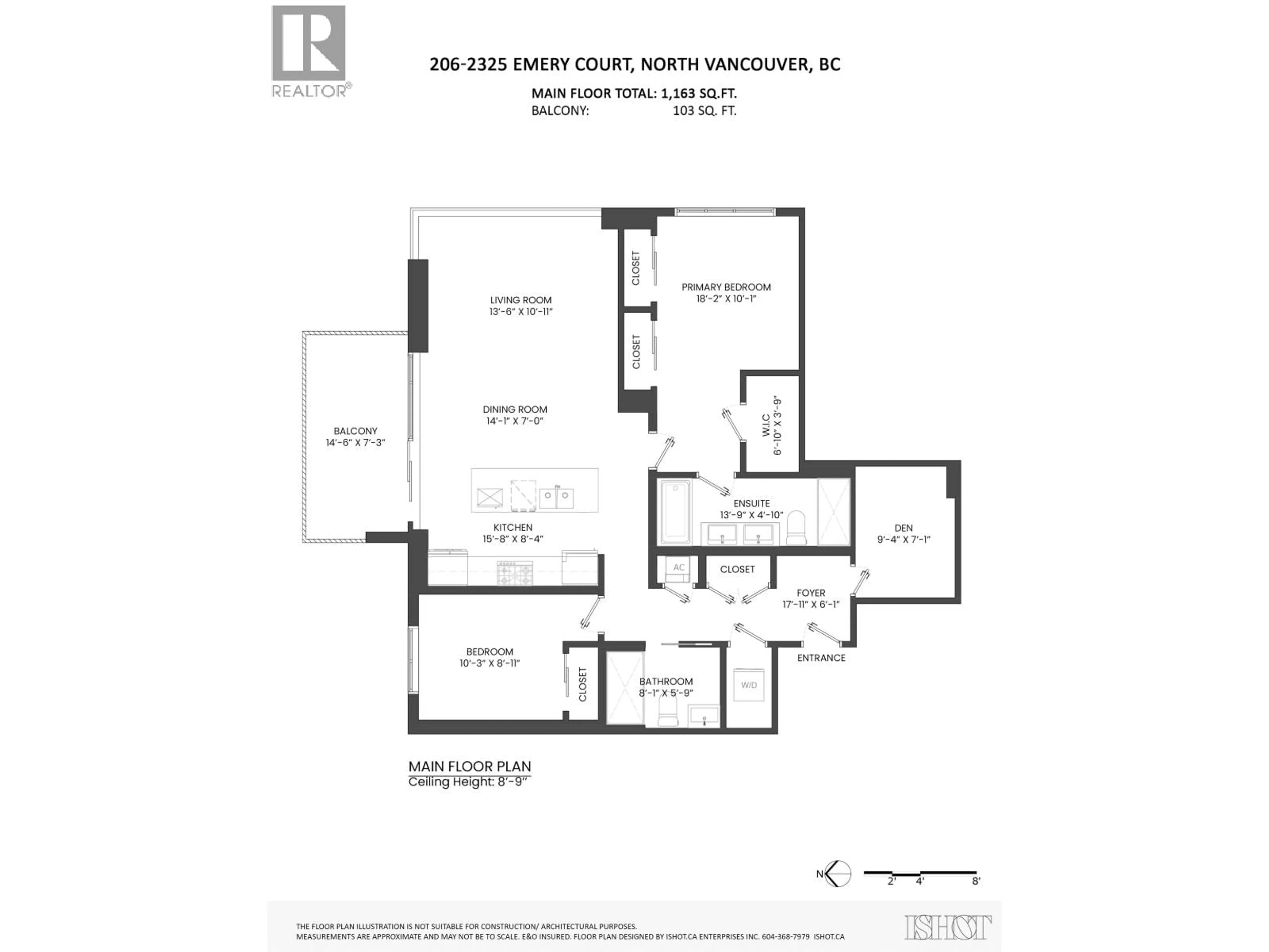 Floor plan for 206 - 2325 EMERY COURT, North Vancouver British Columbia V7J0E8