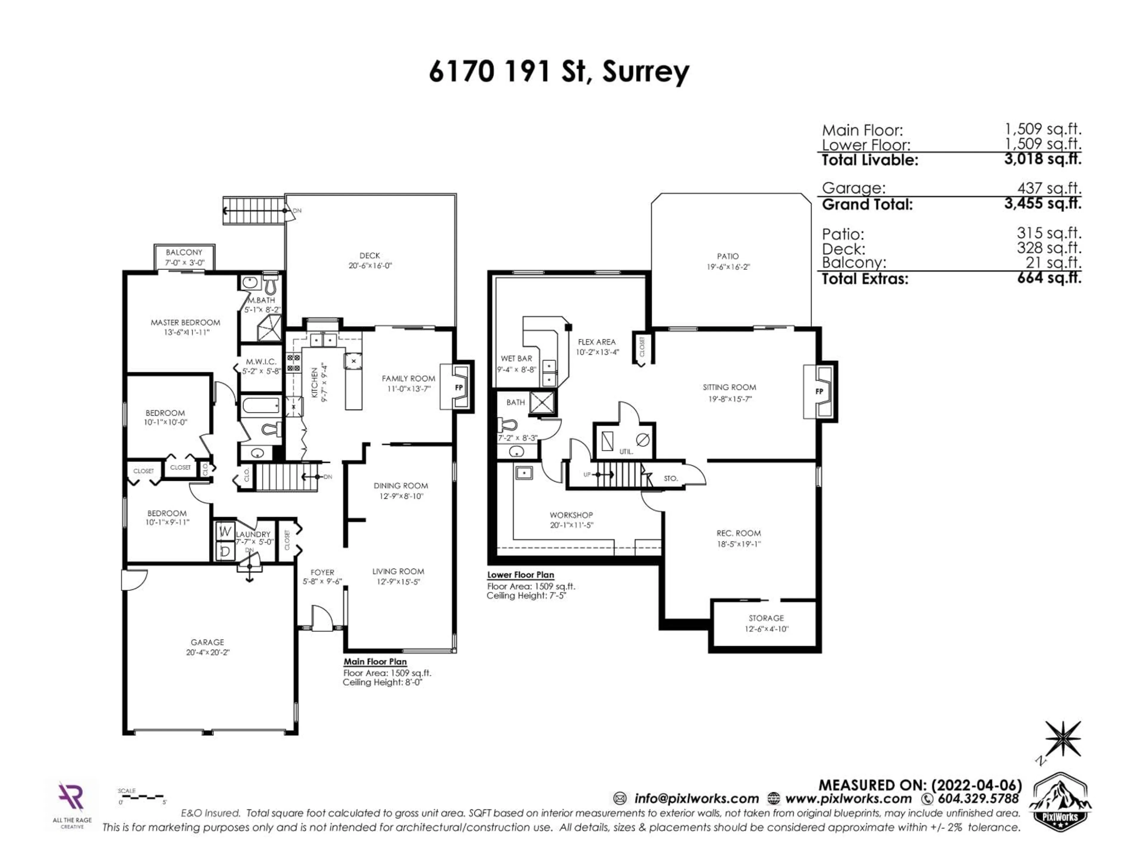 Floor plan for 6170 191 STREET, Surrey British Columbia V3S8C8