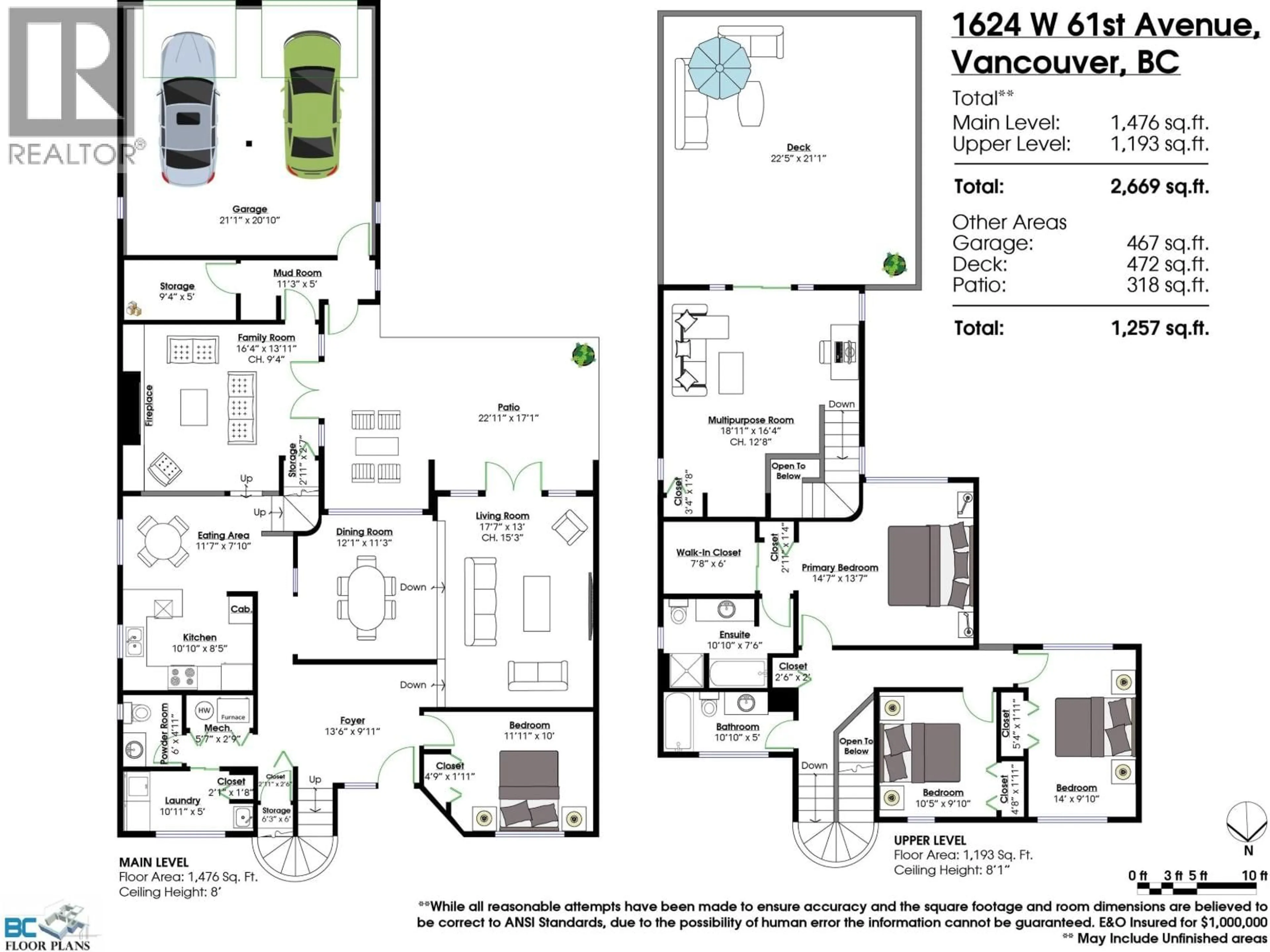 Floor plan for 1624 61ST AVENUE, Vancouver British Columbia V6P2C3