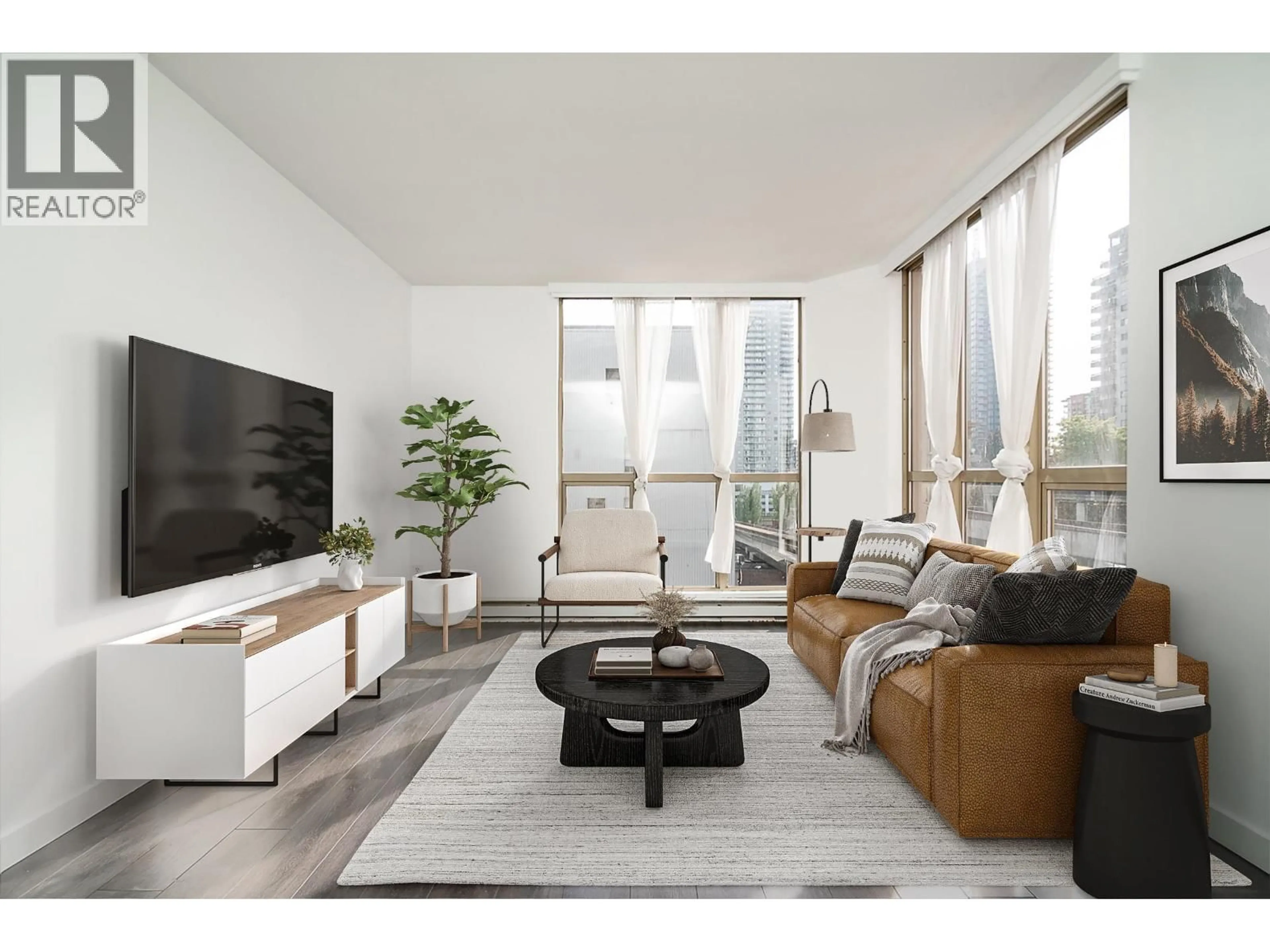 Living room with furniture, unknown for 706 - 680 CLARKSON STREET, New Westminster British Columbia V3M6X9