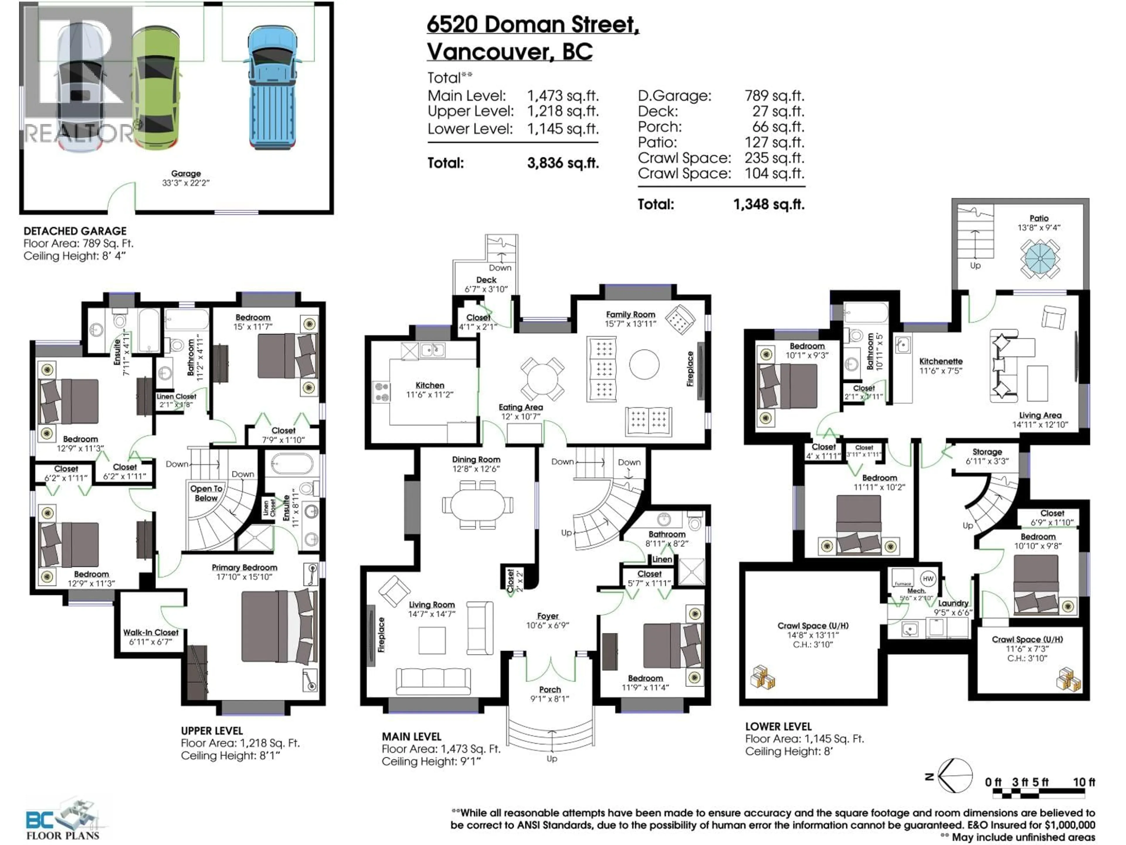 Floor plan for 6520 DOMAN STREET, Vancouver British Columbia V5S3H4