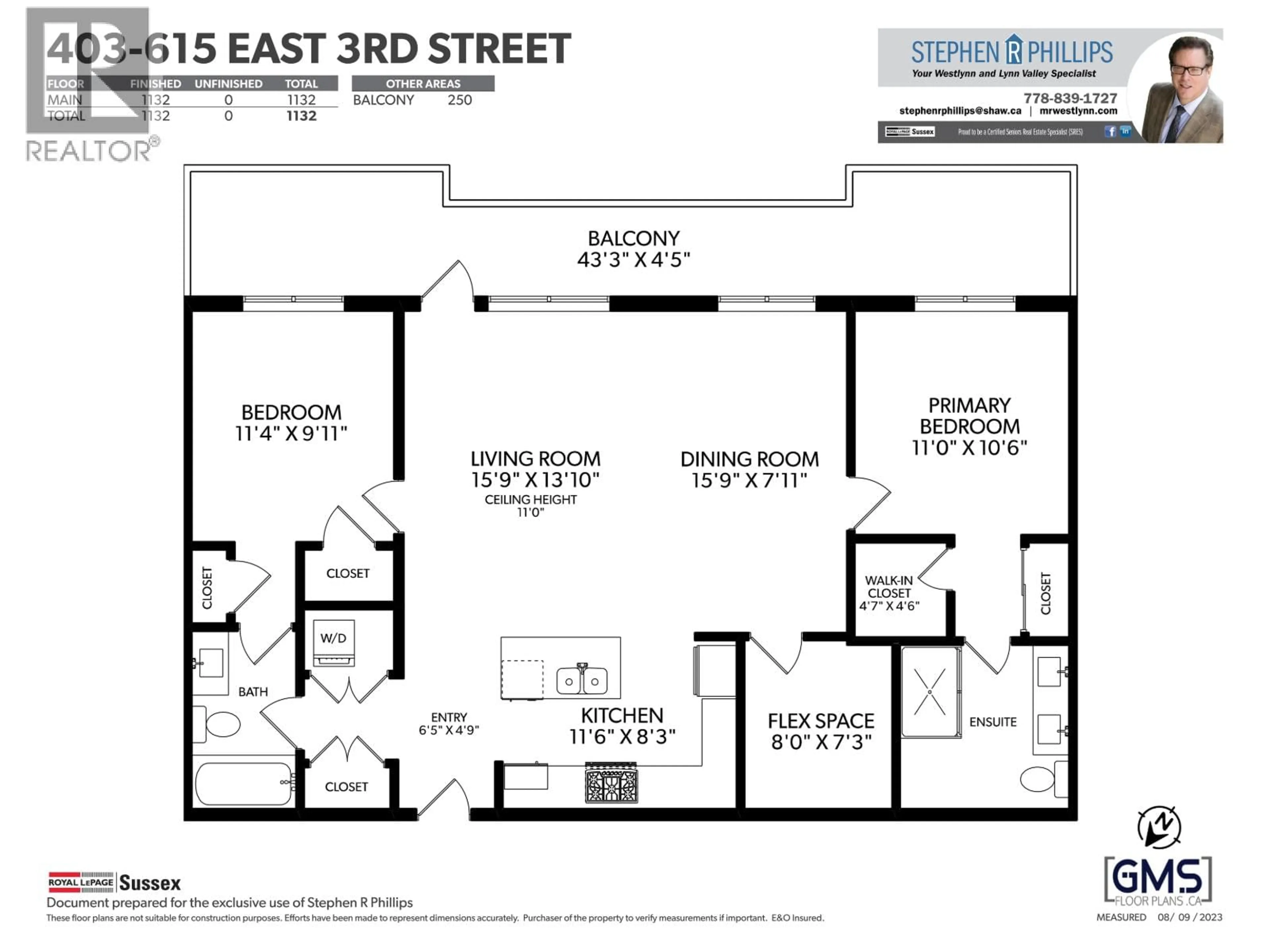 Floor plan for 403 - 615 3RD STREET, North Vancouver British Columbia V7L0G3