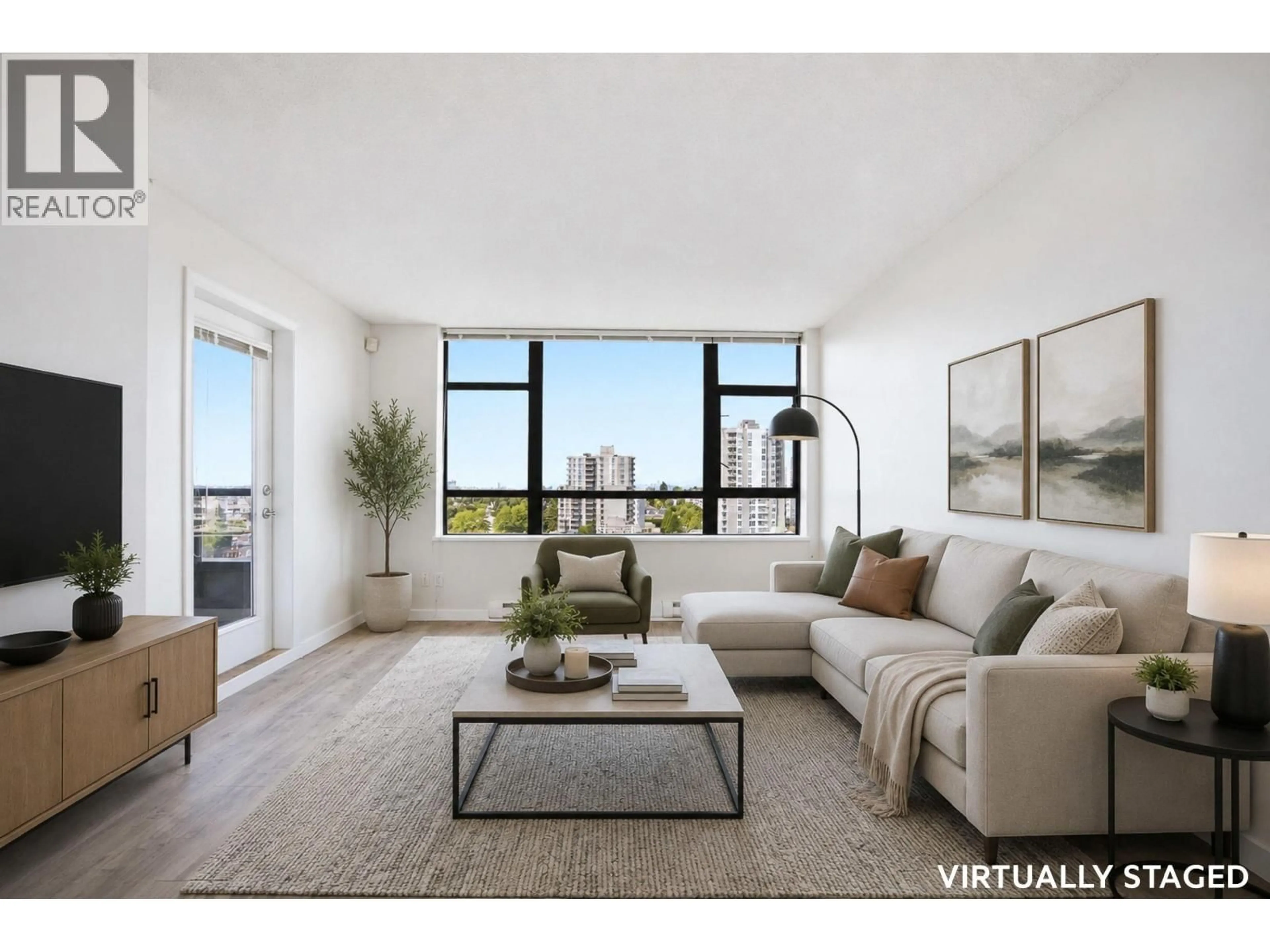Living room with furniture, unknown for 1503 - 3520 CROWLEY DRIVE, Vancouver British Columbia V5R6G9