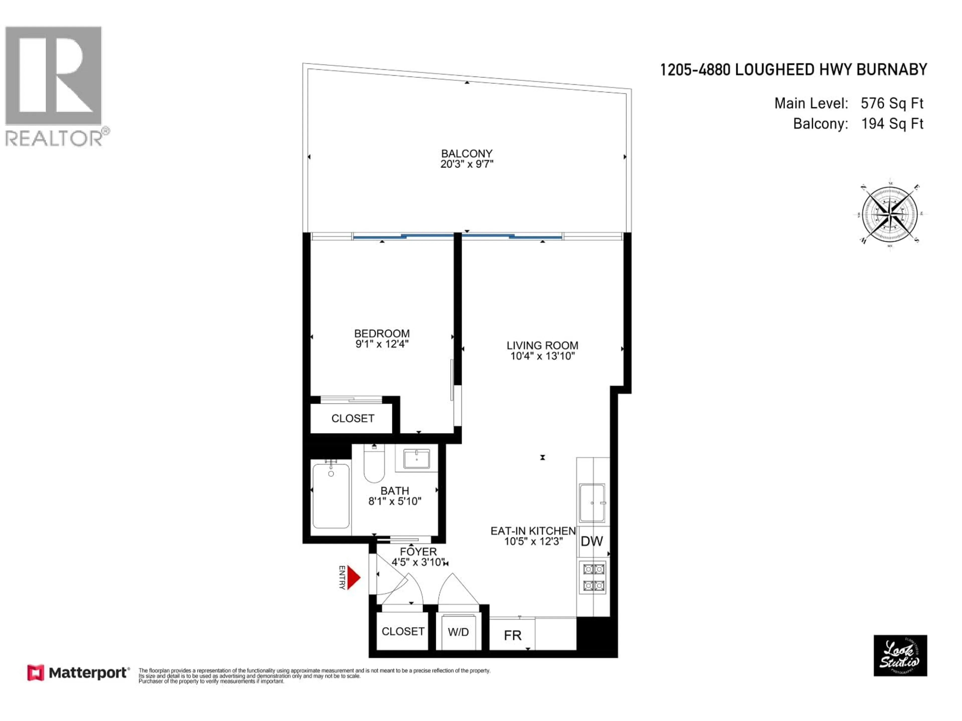Floor plan for 1205 - 4880 LOUGHEED HIGHWAY, Burnaby British Columbia V5C0N1