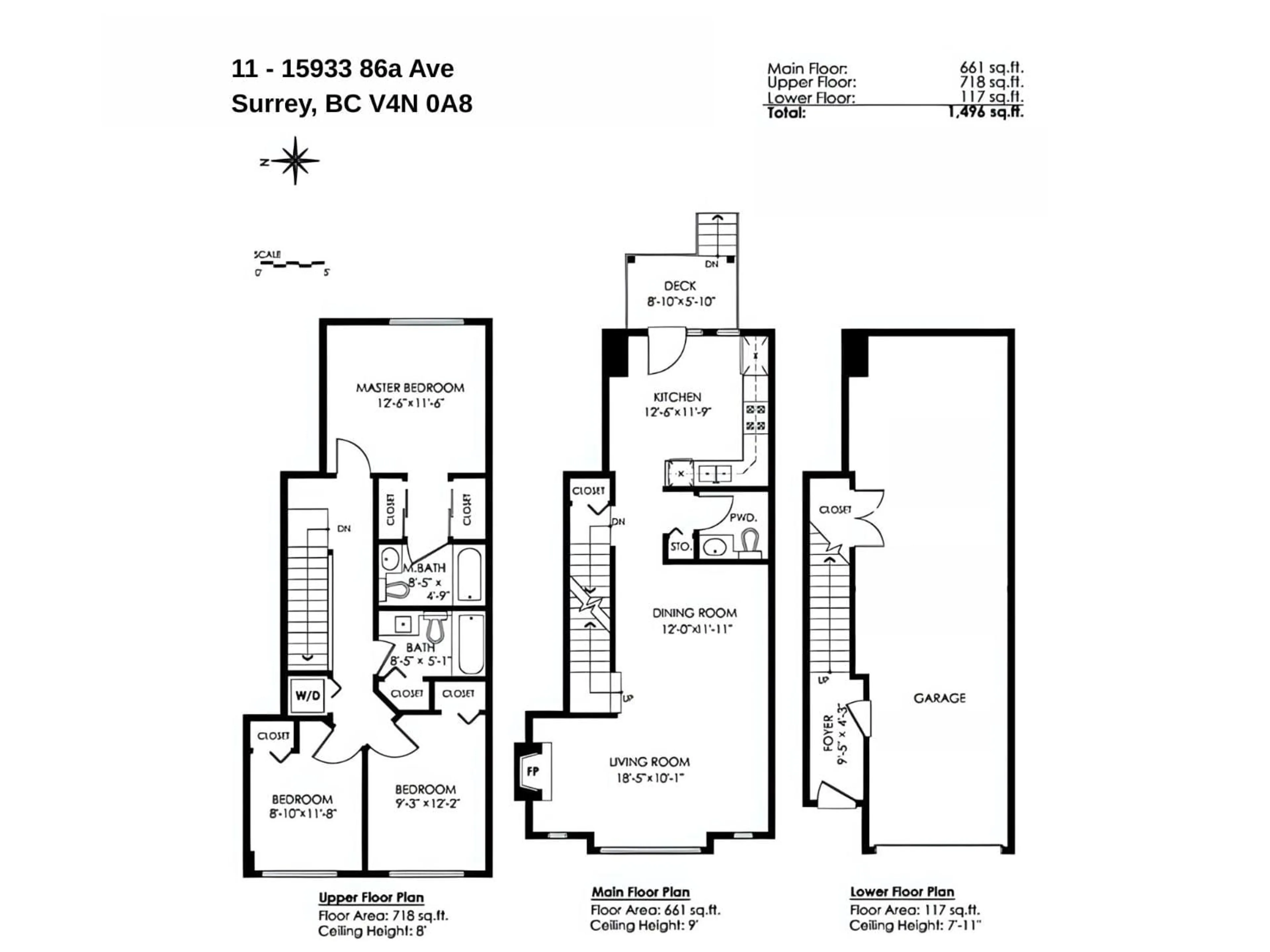 Floor plan for 11 - 15933 86A AVENUE, Surrey British Columbia V4N5W2