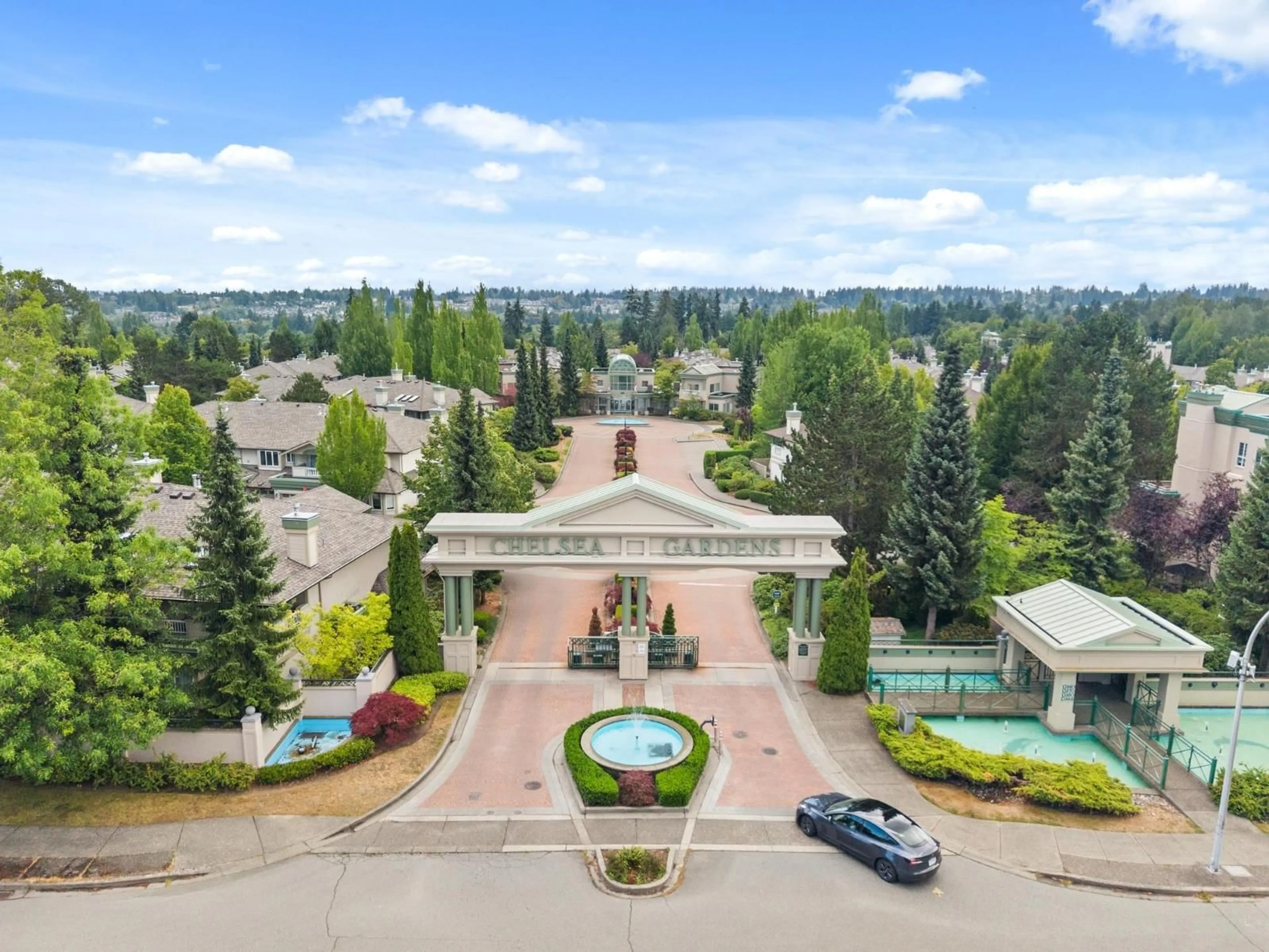 A pic from outside/outdoor area/front of a property/back of a property/a pic from drone, mountain view for 235 - 13888 70 AVENUE, Surrey British Columbia V3W0R8