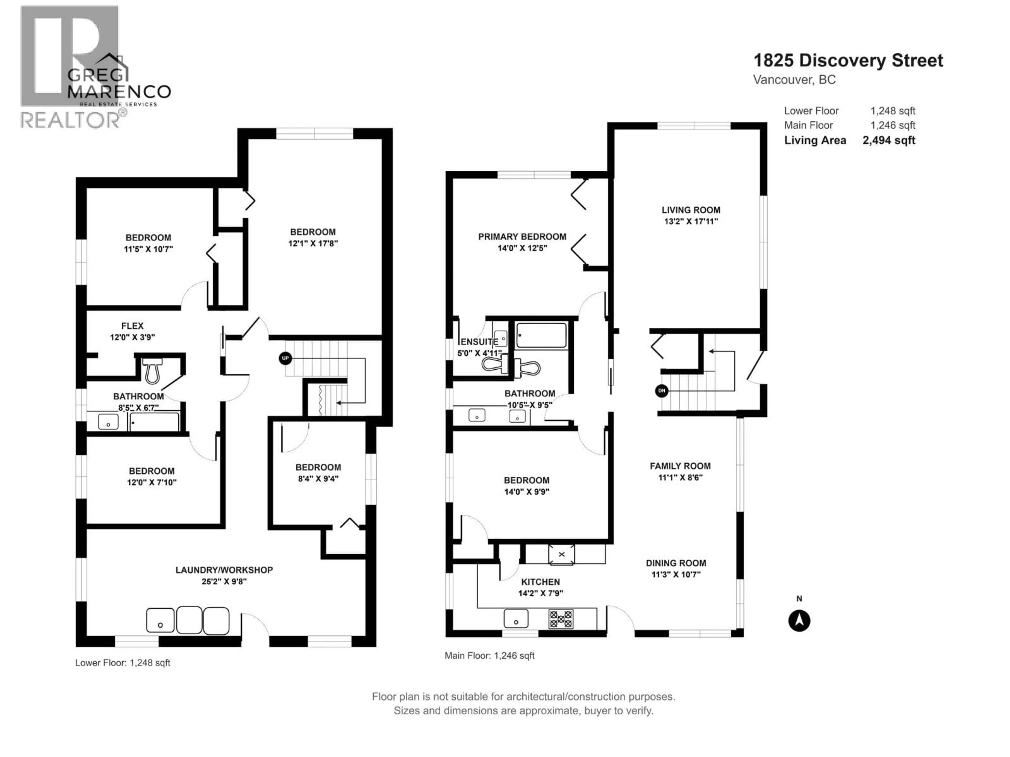 Floor plan for 1825 DISCOVERY STREET, Vancouver British Columbia V6R3Y3