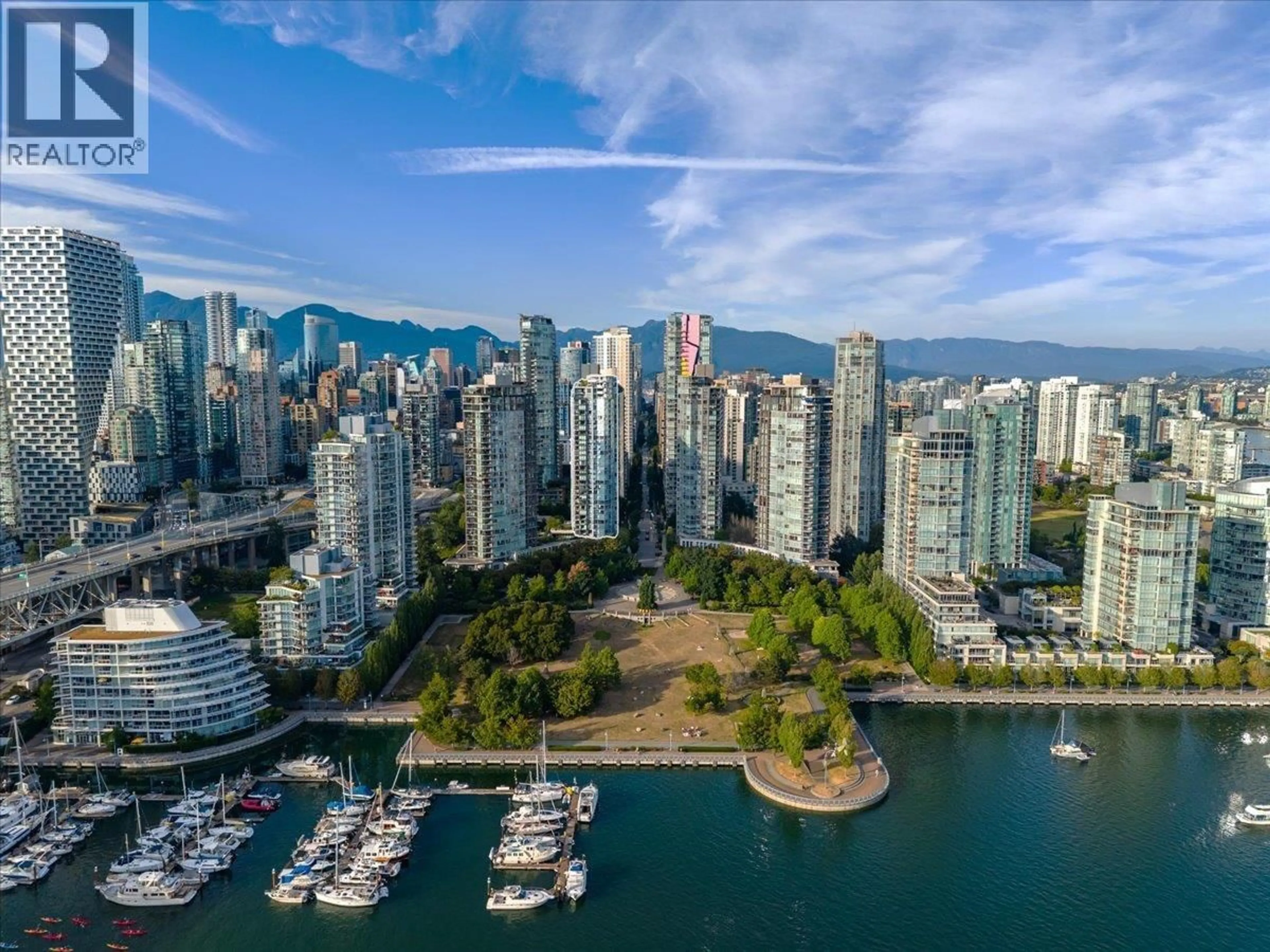 A pic from outside/outdoor area/front of a property/back of a property/a pic from drone, water/lake/river/ocean view for 608 - 1495 RICHARDS STREET, Vancouver British Columbia V6Z3E3