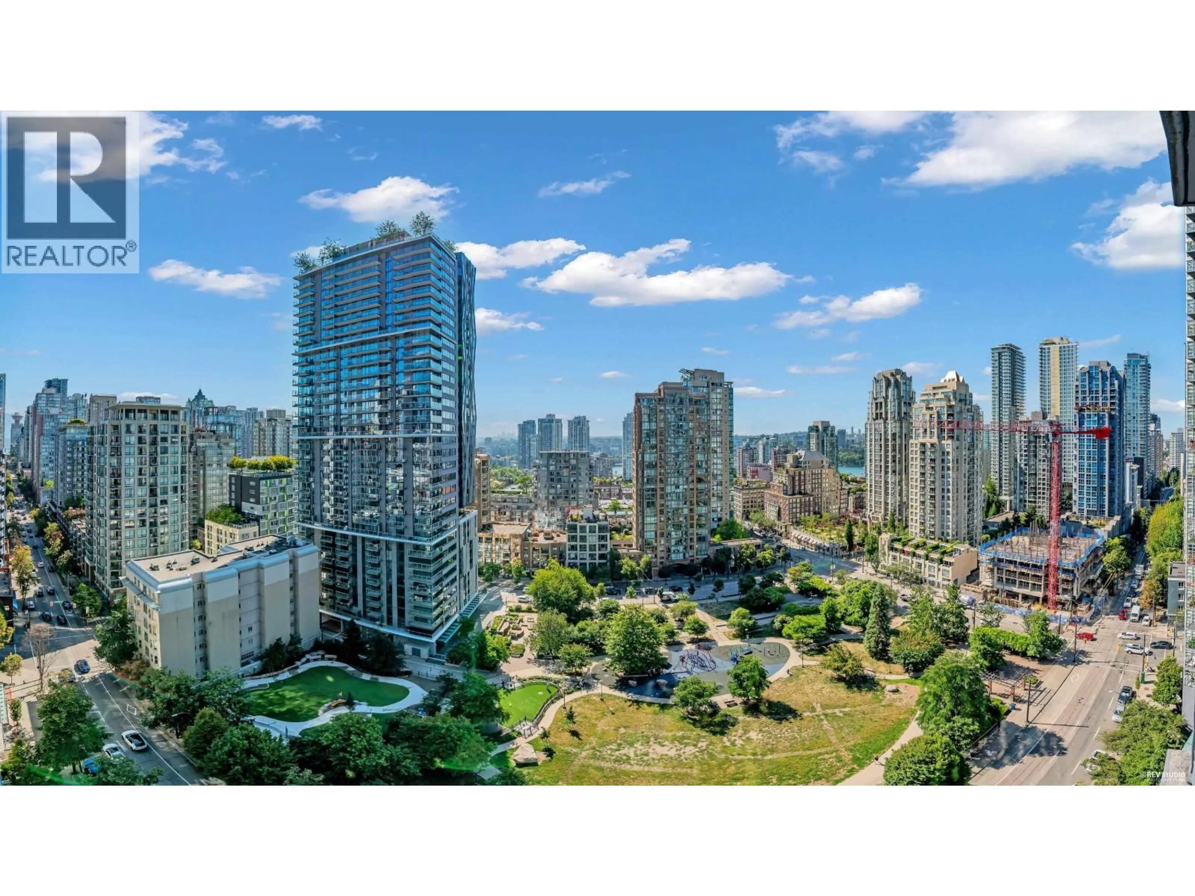 A pic from outside/outdoor area/front of a property/back of a property/a pic from drone, city buildings view from balcony for 1705 - 1155 SEYMOUR STREET, Vancouver British Columbia V6B1K2