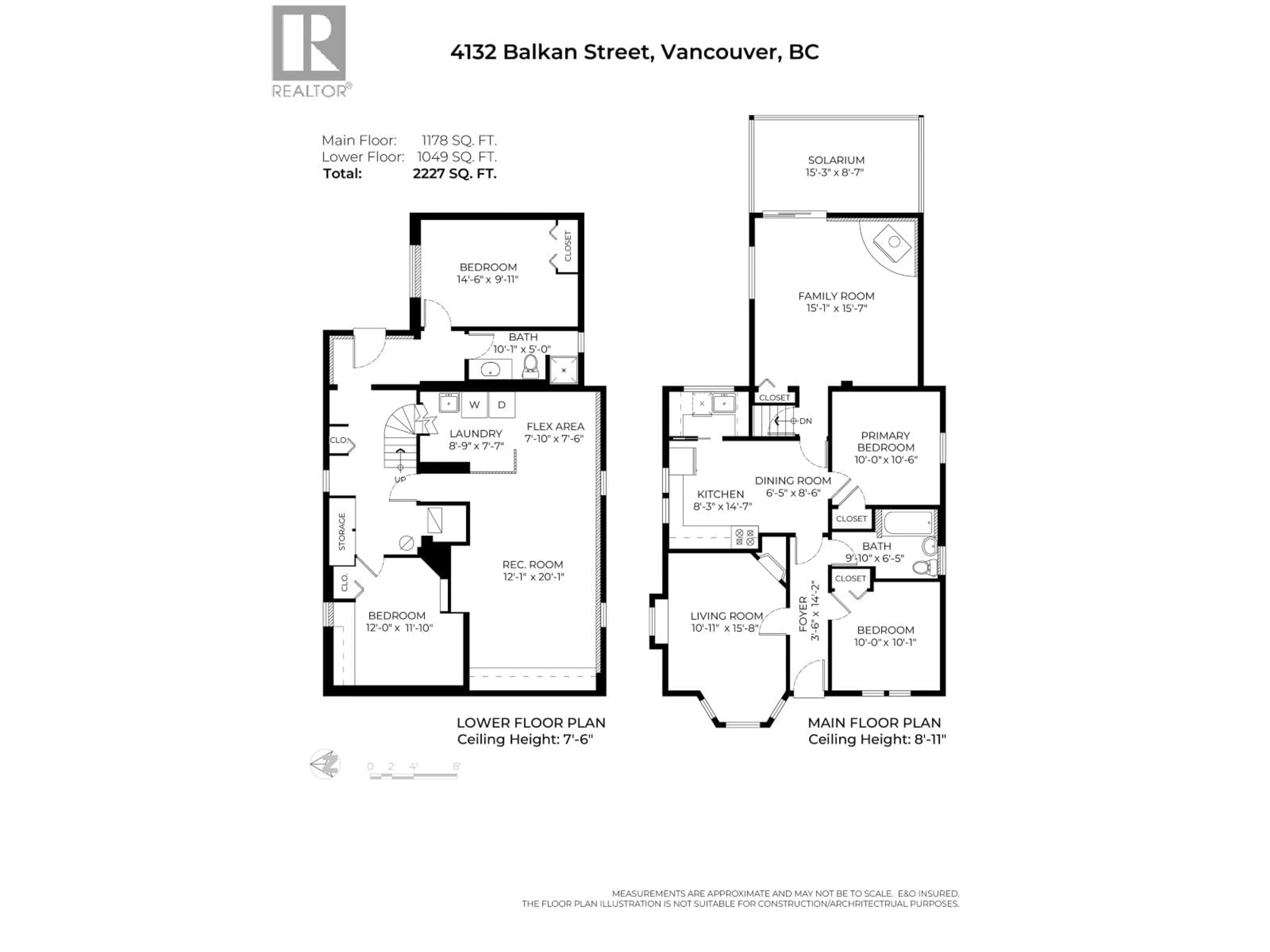 Floor plan for 4132 BALKAN STREET, Vancouver British Columbia V5V3Z2