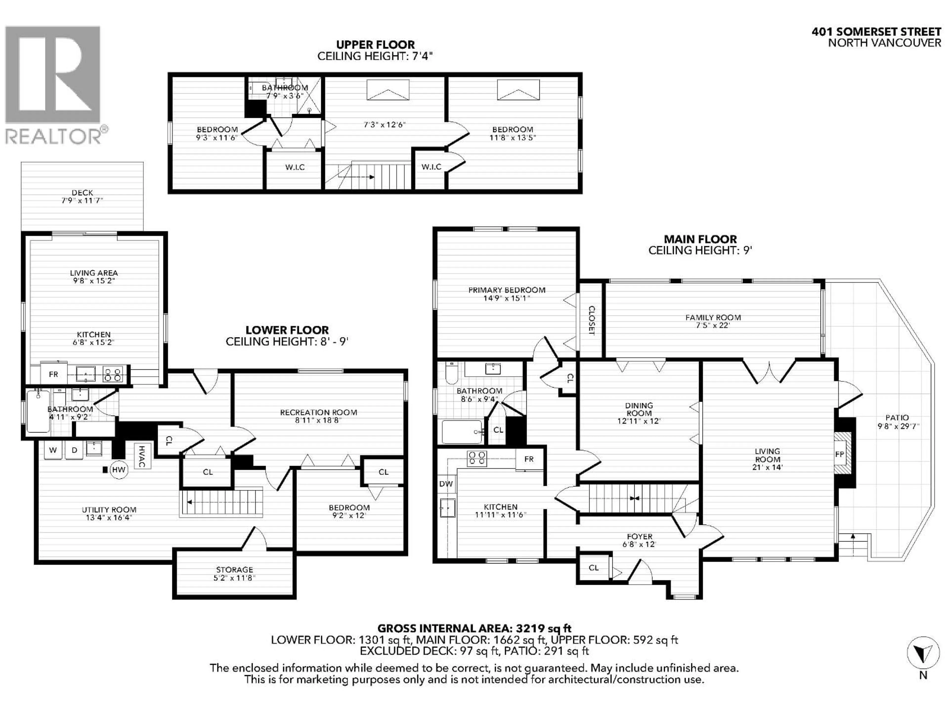 Floor plan for 401 SOMERSET STREET, North Vancouver British Columbia V7N1G2