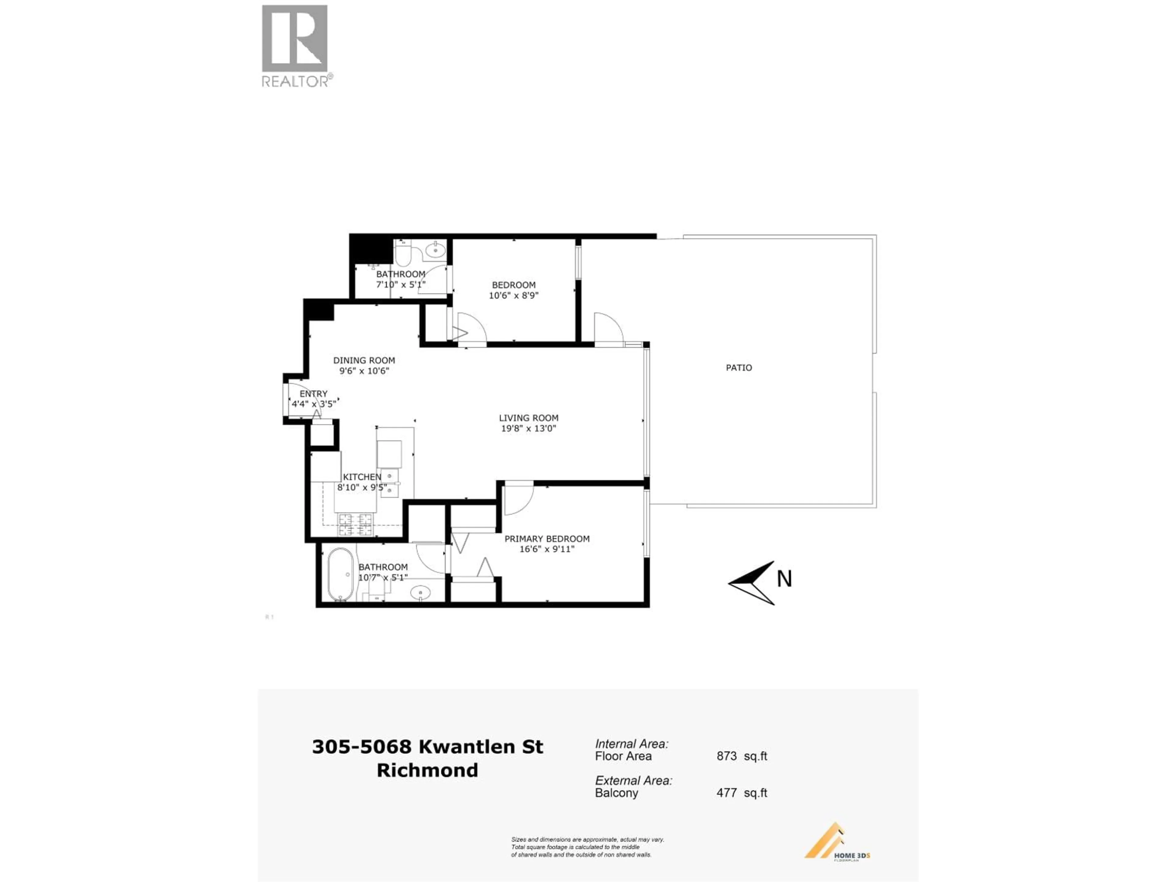 Floor plan for 305 - 5068 KWANTLEN STREET, Richmond British Columbia V6X4K4